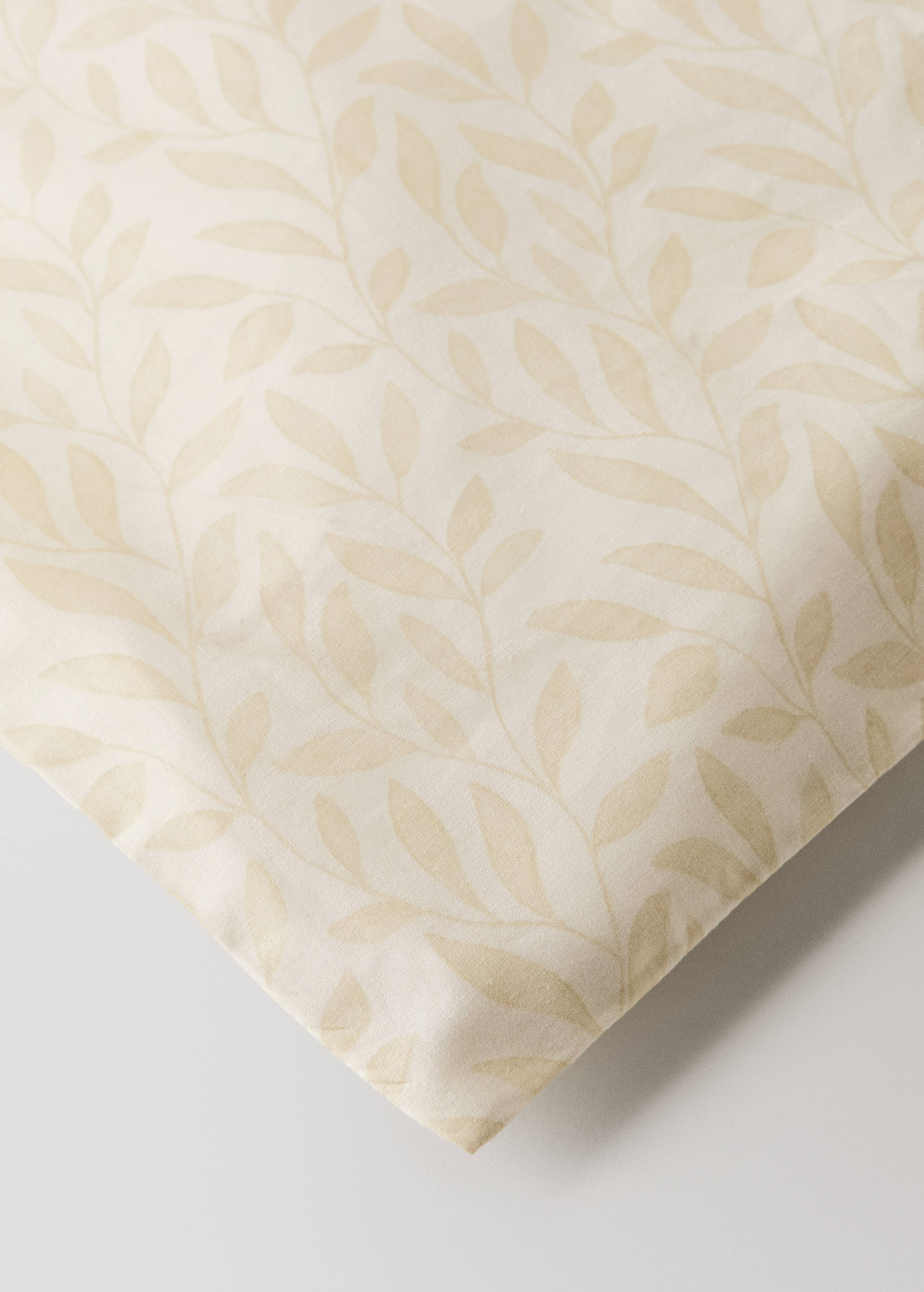 Percale cotton duvet cover with leaf print for 150/160 cm bed - Details of the article 2
