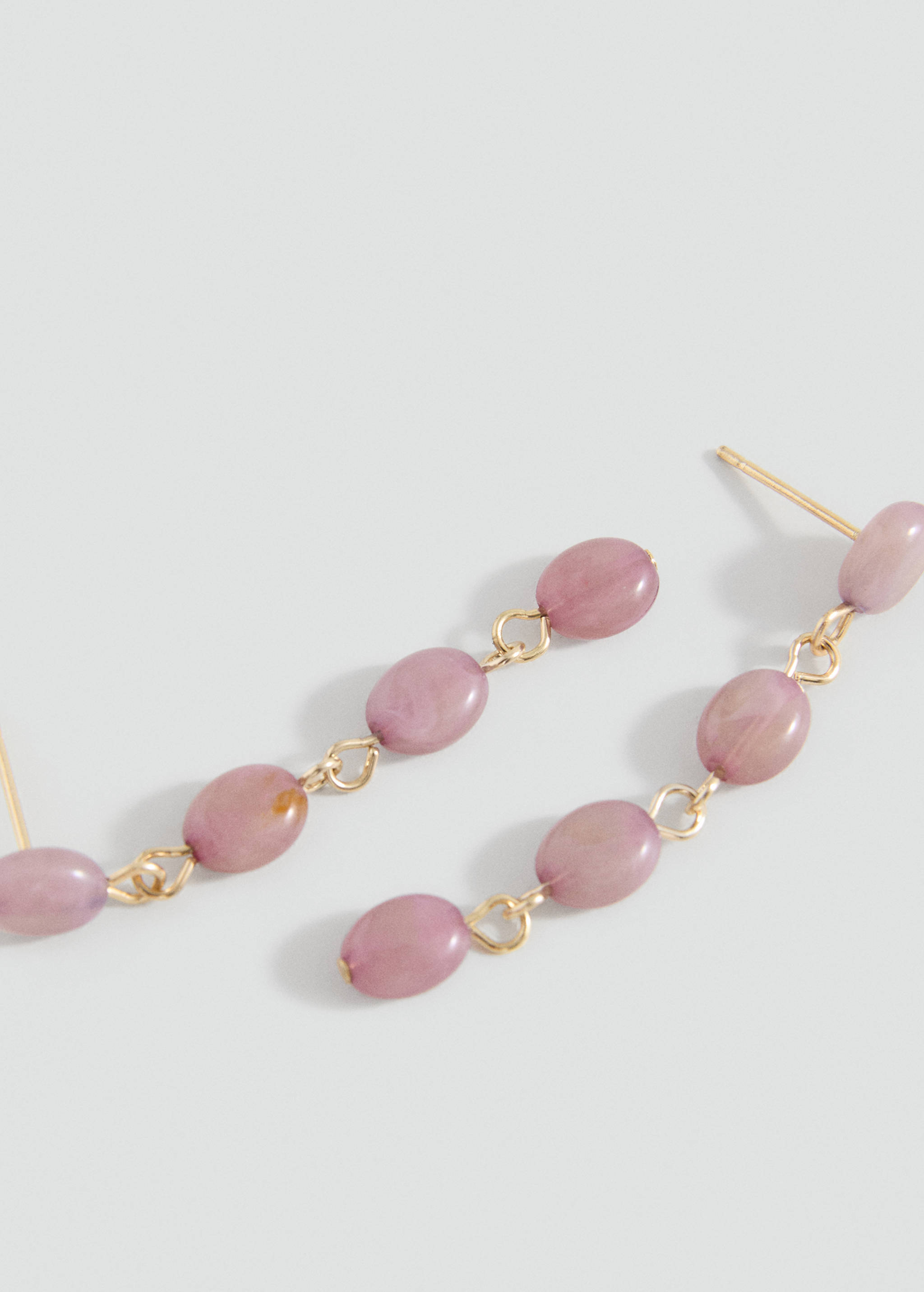 Pendientes colgantes piedras - Plano medio