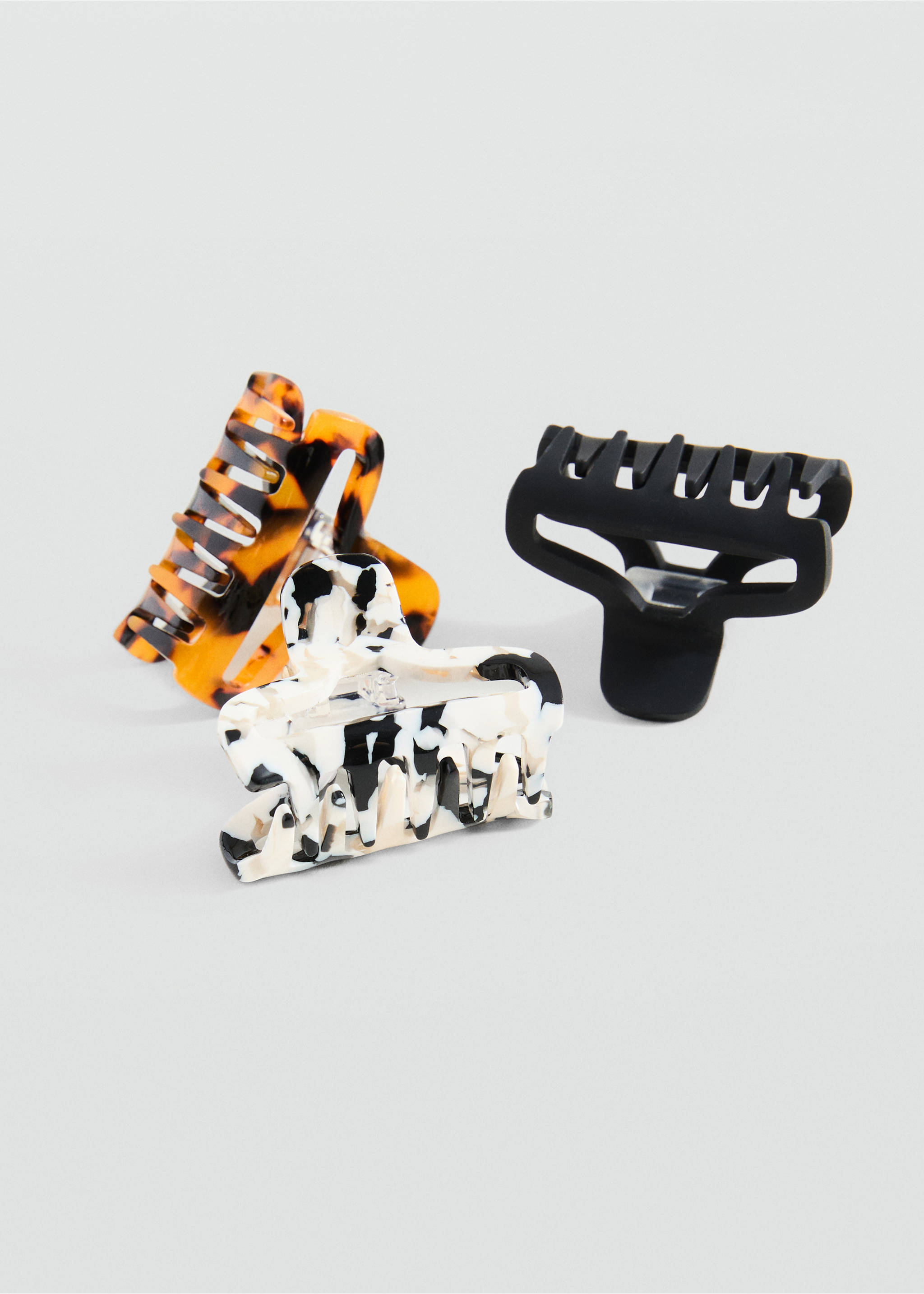 3-pack of hair clips - Medium plane, Black. Ref: 17033827-00.