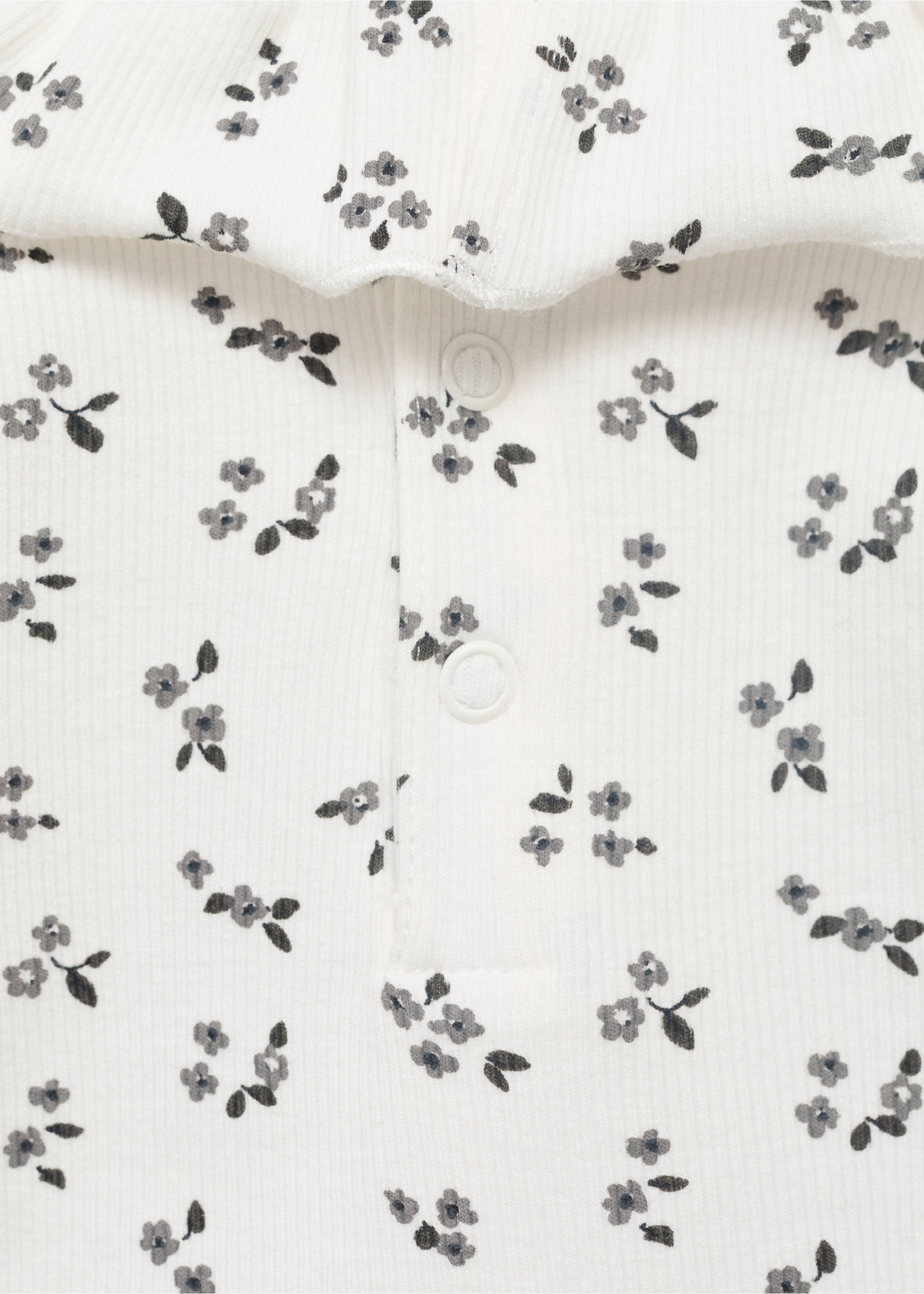 Floral ribbed body - Details of the article 0, Charcoal. Ref: 17034073-00.