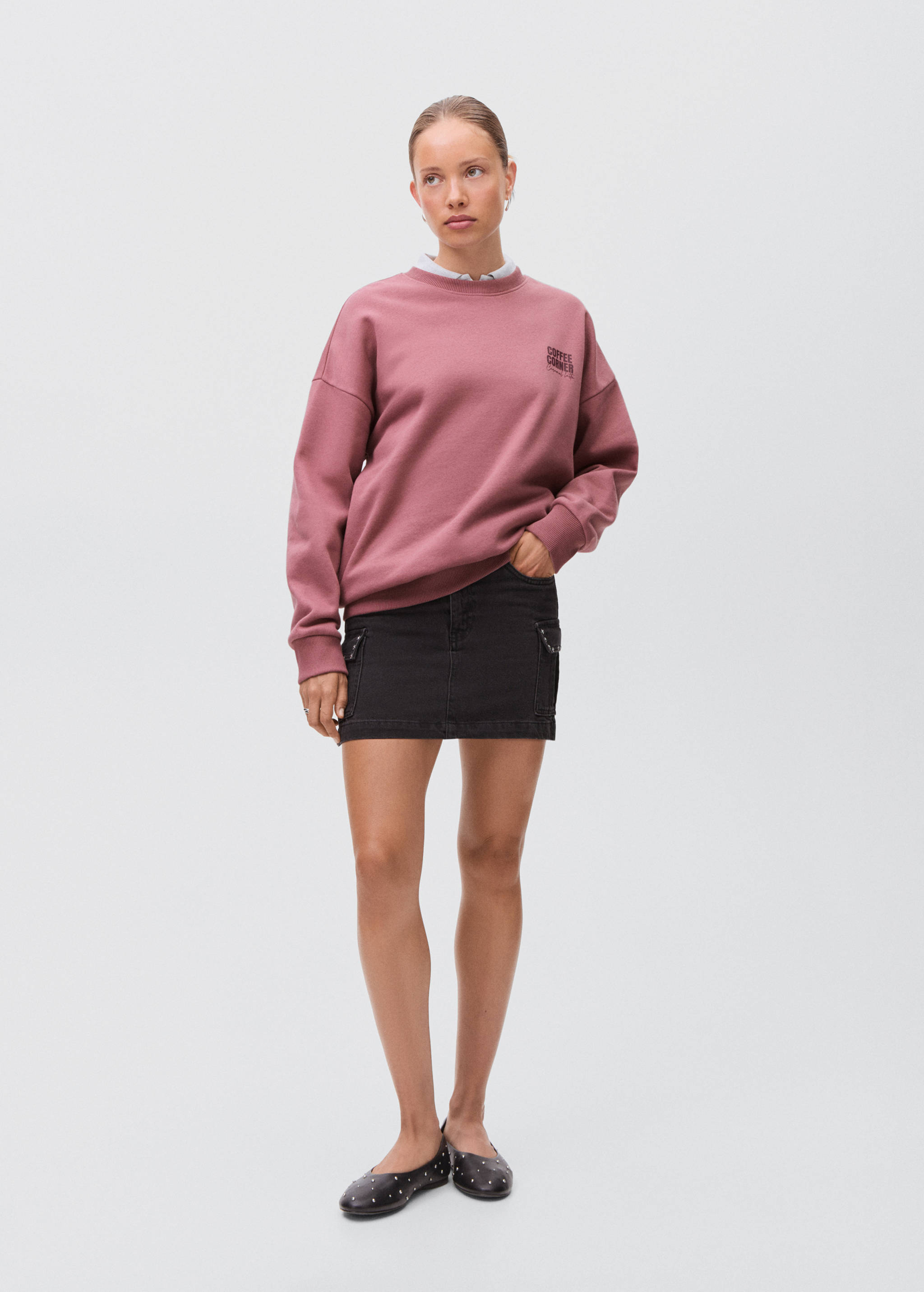 Printed cotton sweatshirt - General plane