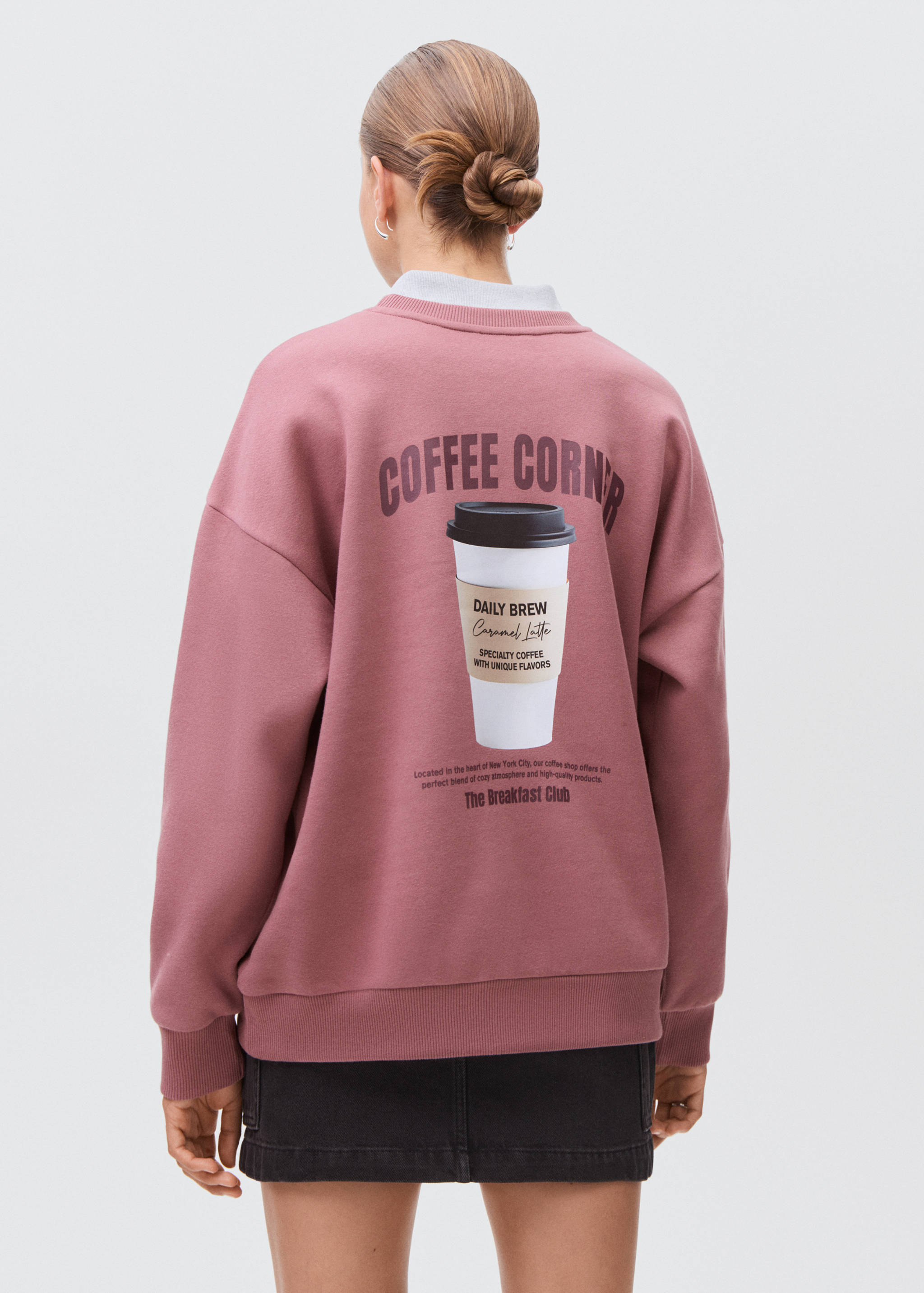 Printed cotton sweatshirt - Reverse of the article