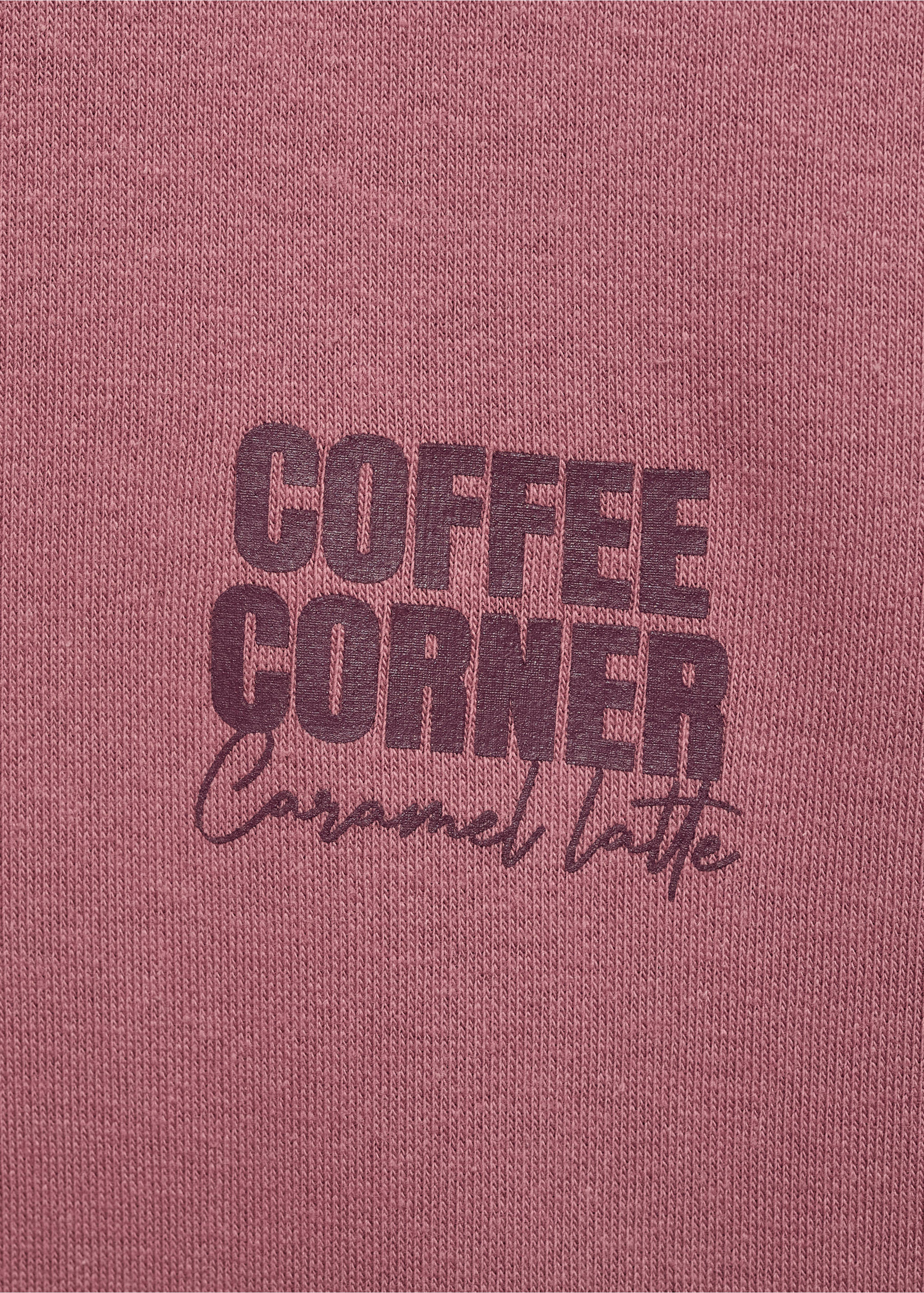 Printed cotton sweatshirt - Details of the article 8, Pastel Pink. Ref: 17034074-00.