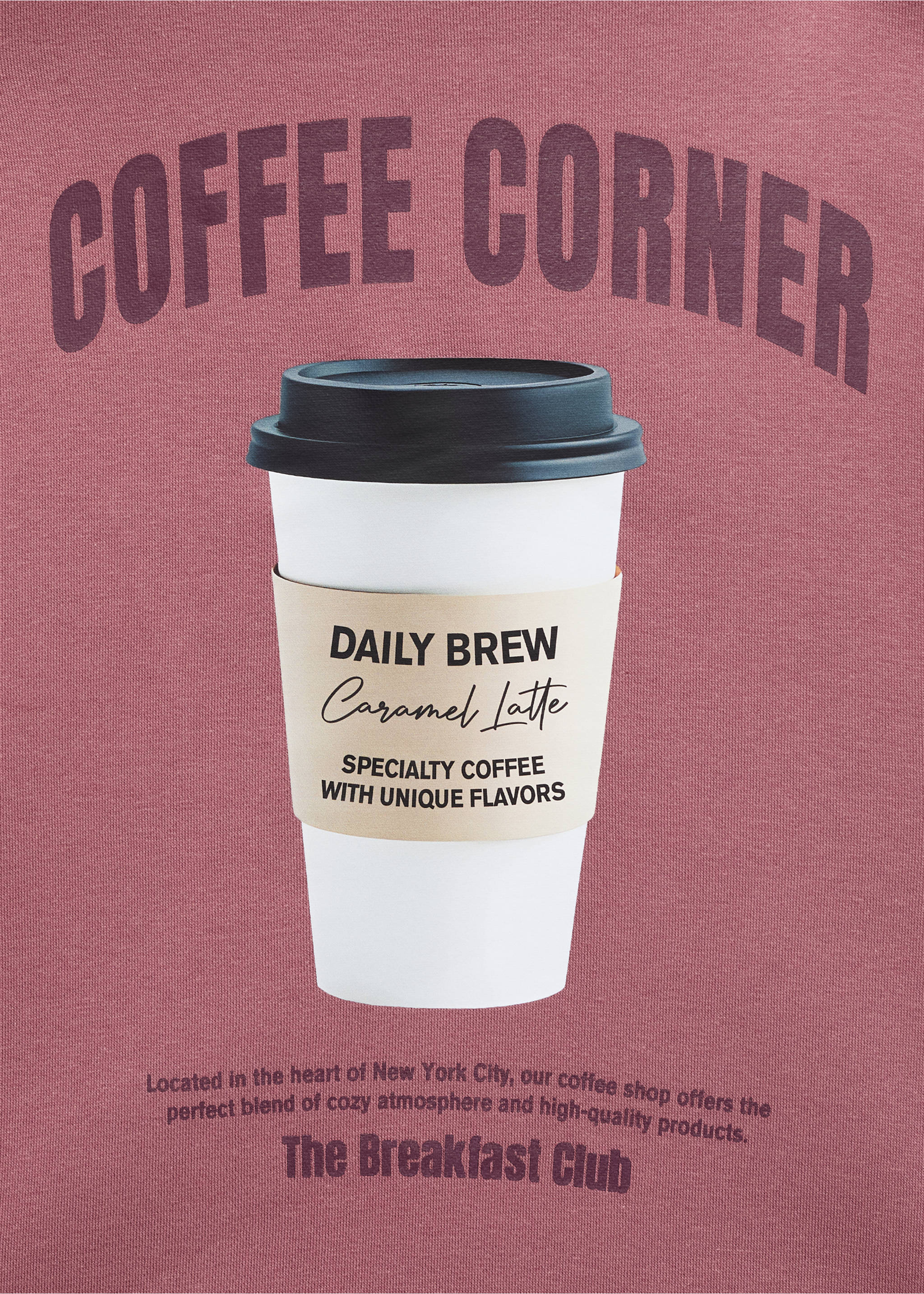 Printed cotton sweatshirt - Details of the article 0, Pastel Pink. Ref: 17034074-00.