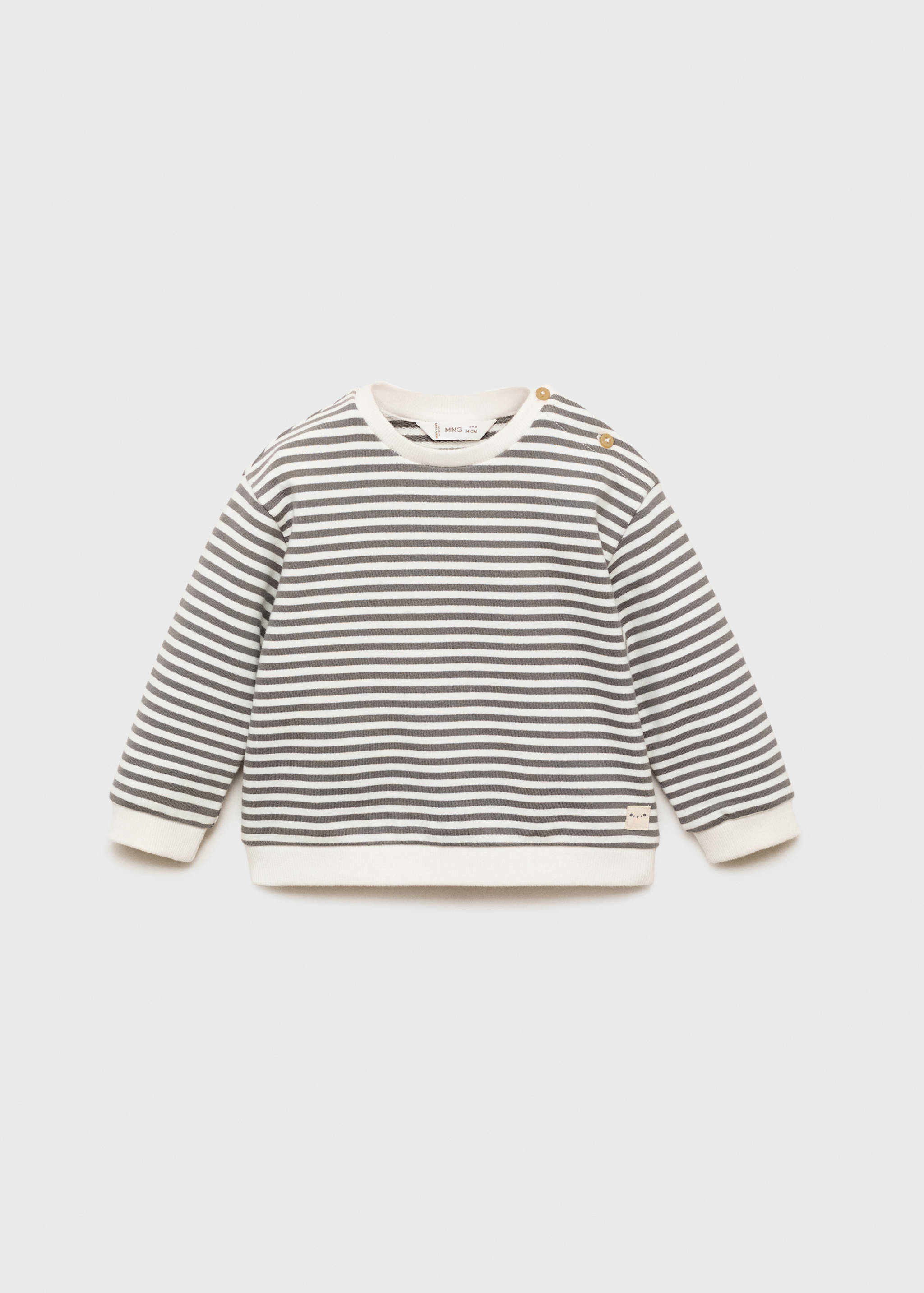 Striped cotton-blend sweatshirt - Article without model