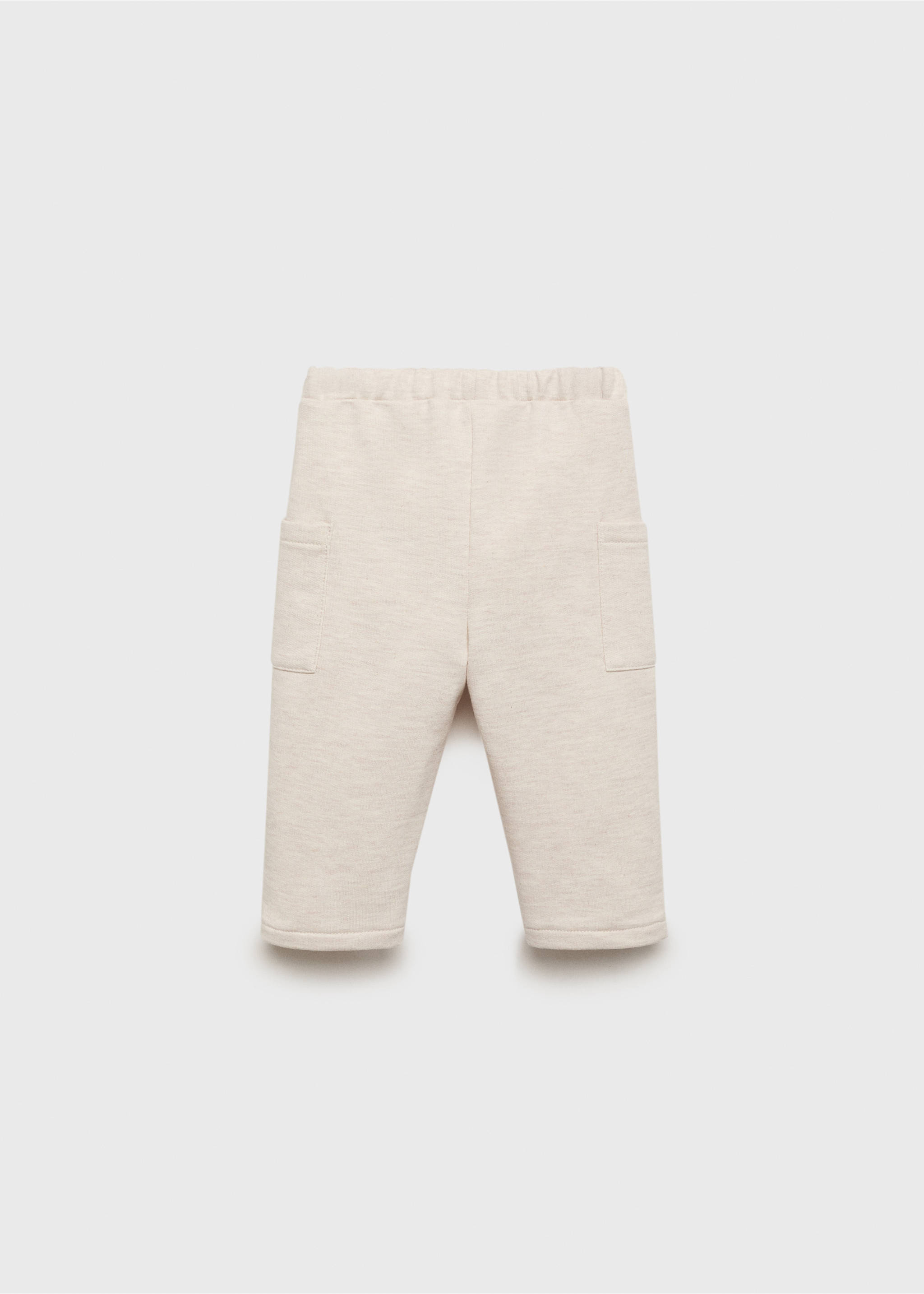 Cargo joggers with button detail - Reverse of the article, Sand. Ref: 17034082-00.