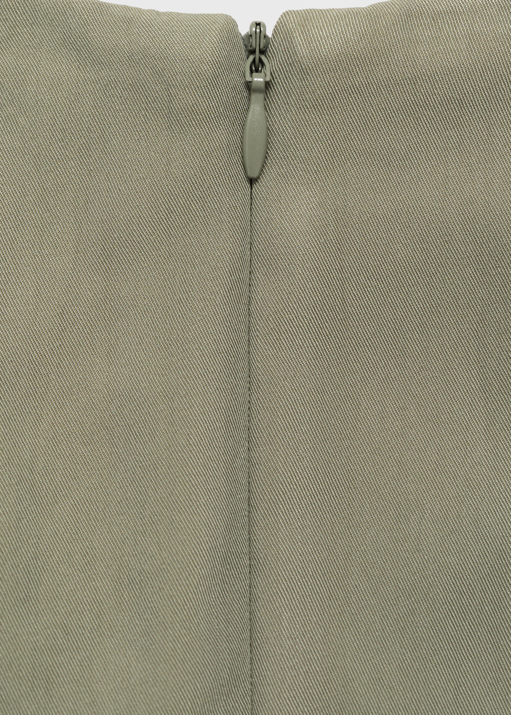 Boat-neck dress with pleats - Details of the article 0