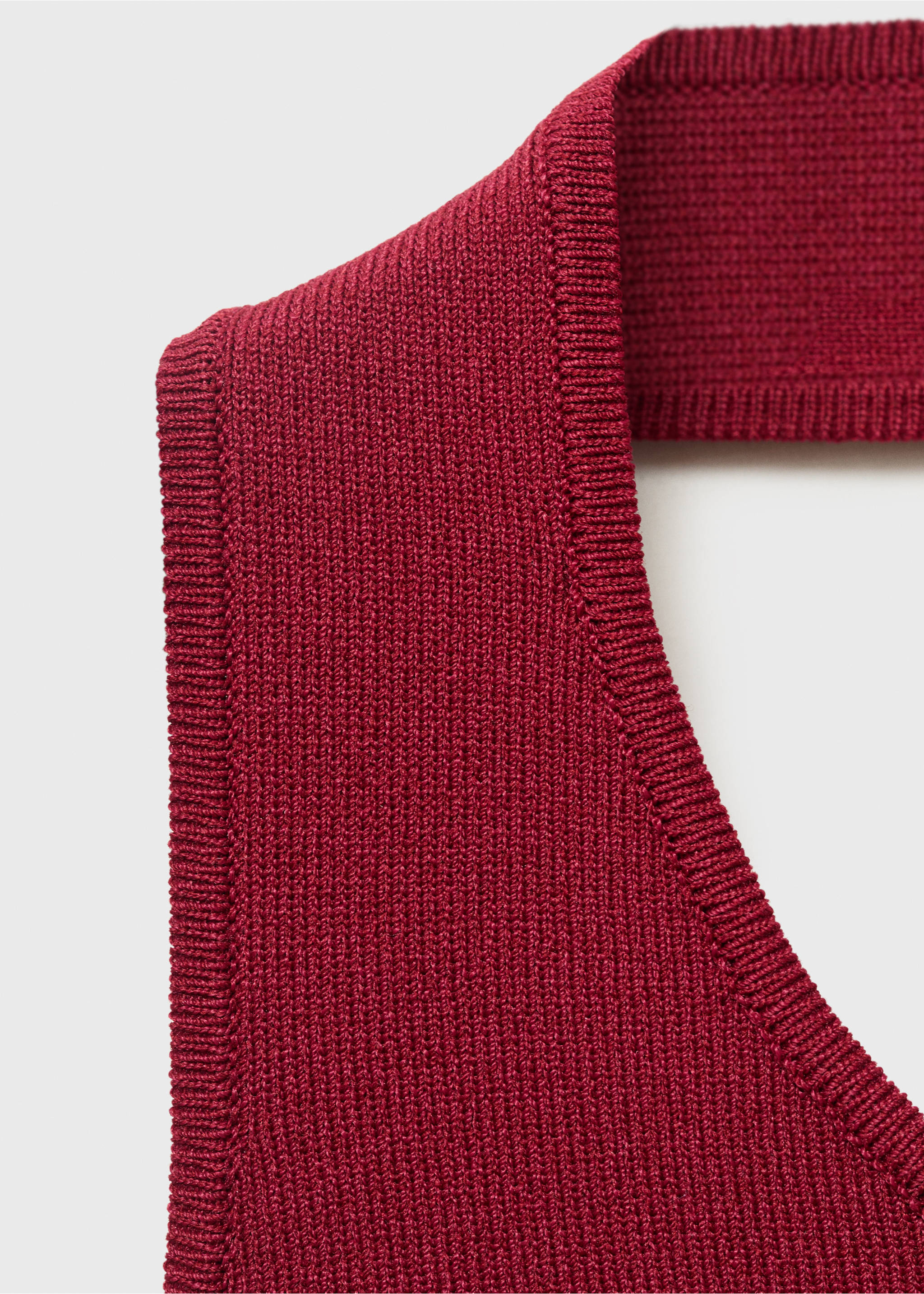 Knitted top with hoop detail - Details of the article 8, Wine. Ref: 17034084-00.