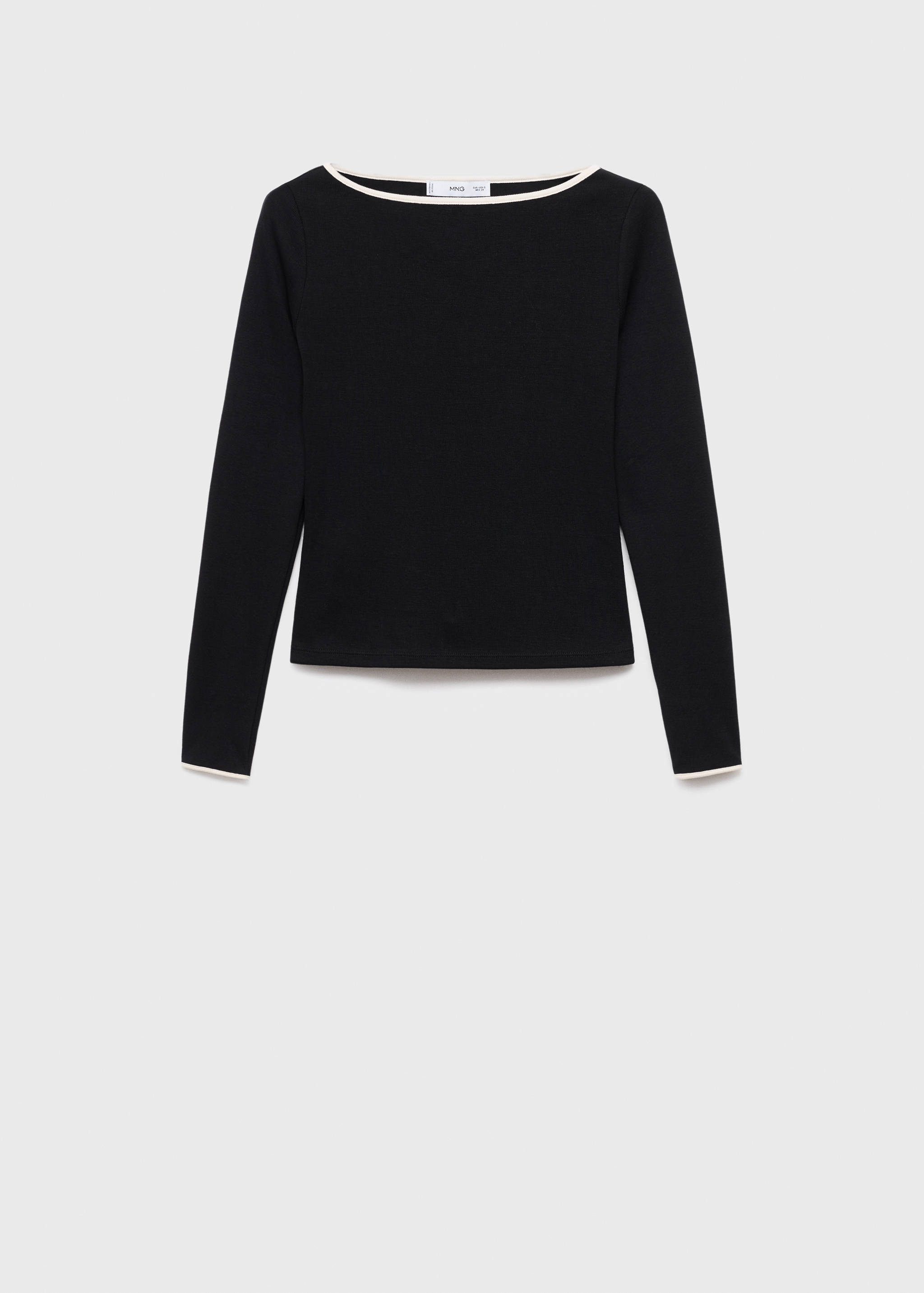 Cotton t-shirt with buttoned cuffs - Article without model