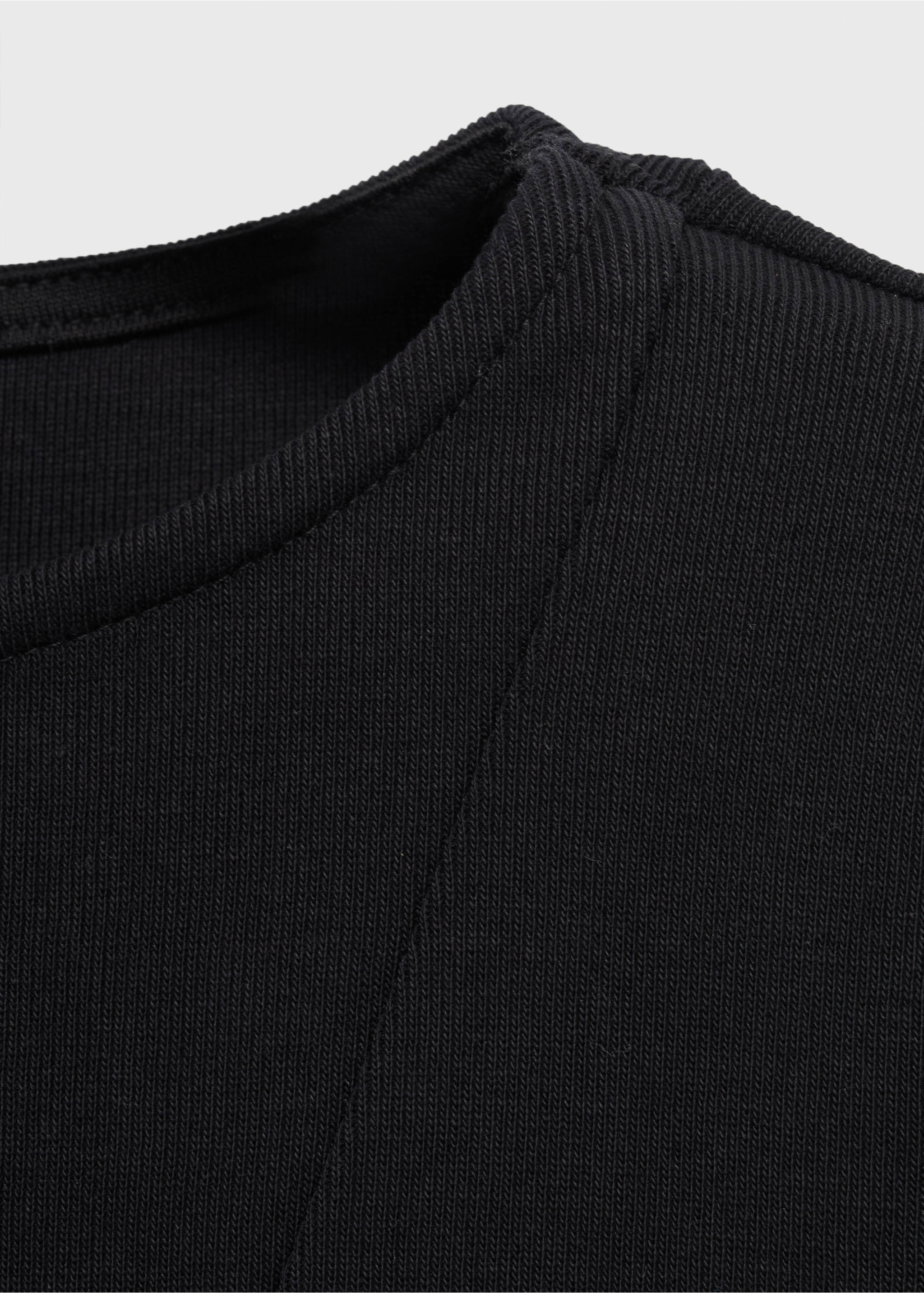 A-line cotton tee - Details of the article 8, Black. Ref: 17034086-00.