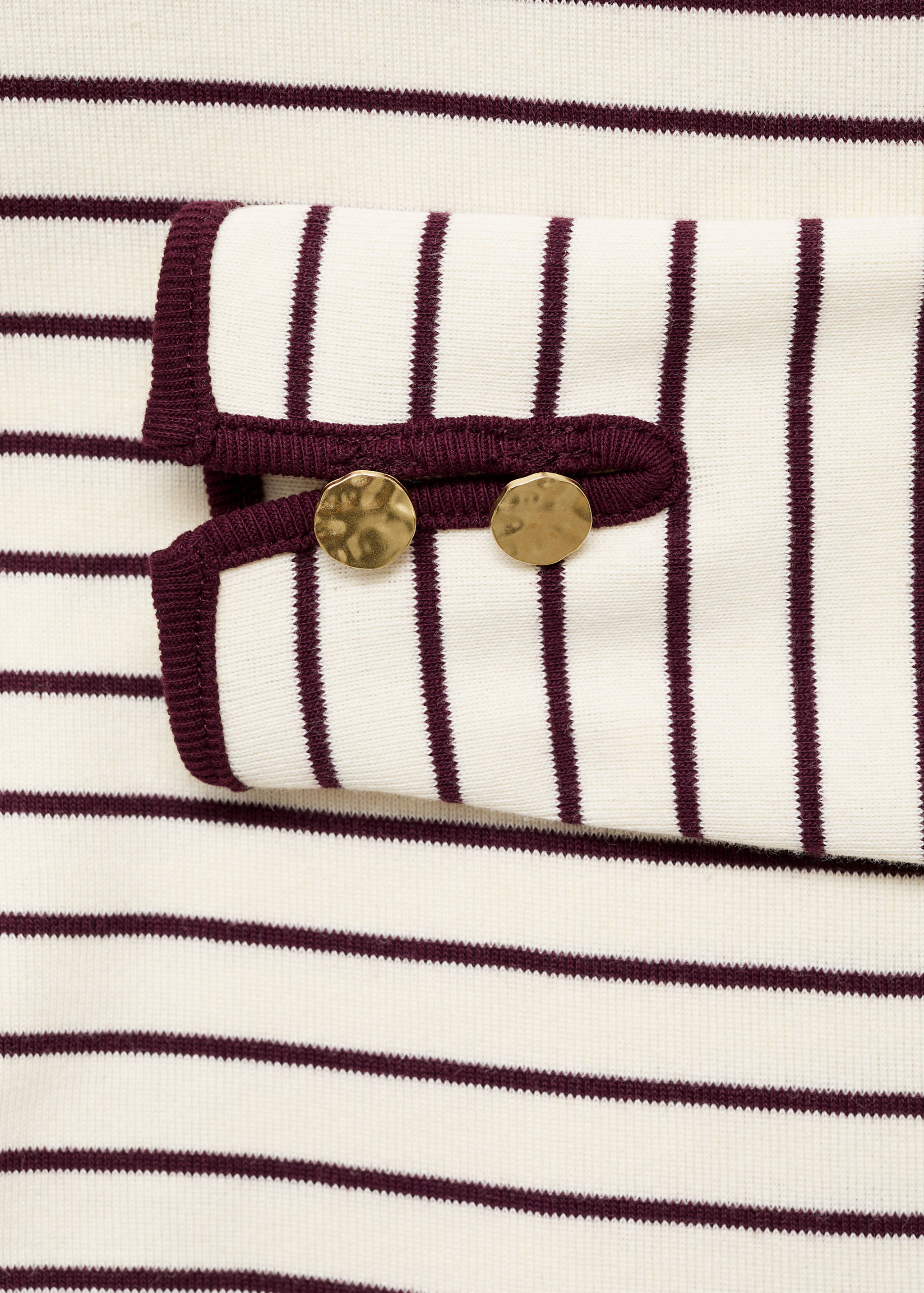 Cotton maternity t-shirt with buttoned cuffs - Details of the article 0