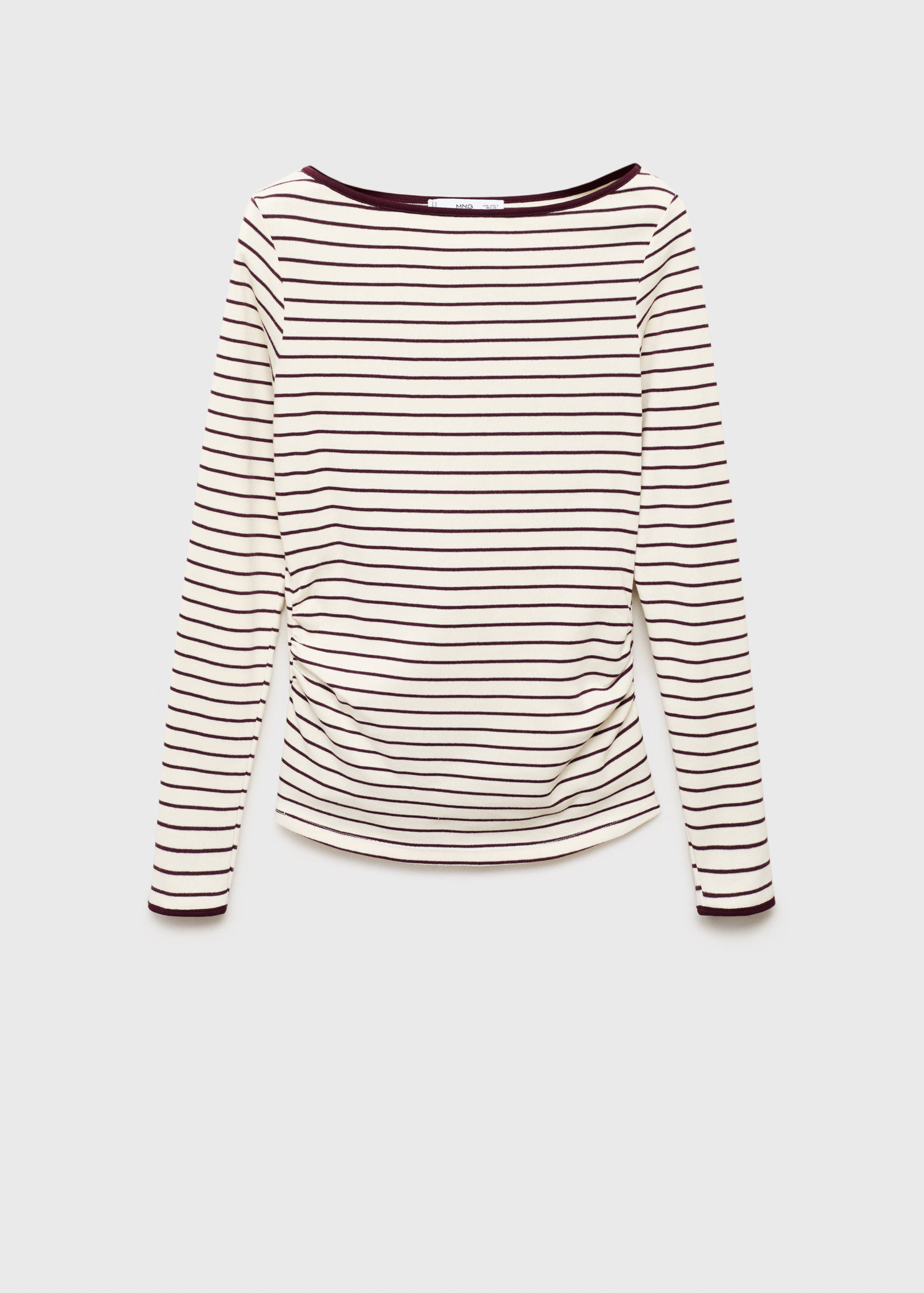 Cotton maternity t-shirt with buttoned cuffs - Article without model