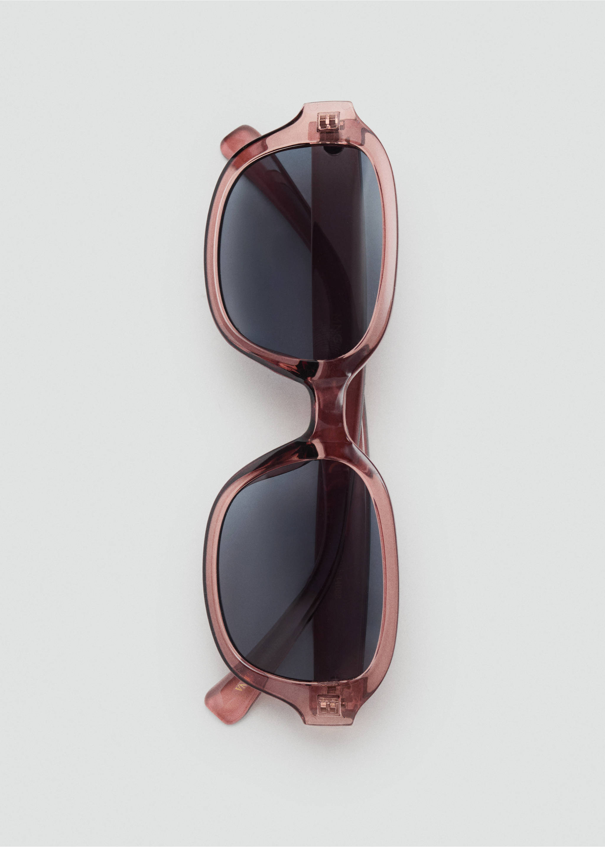 Semi-transparent frame sunglasses - Details of the article 2, Peach. Ref: 17034088-00.