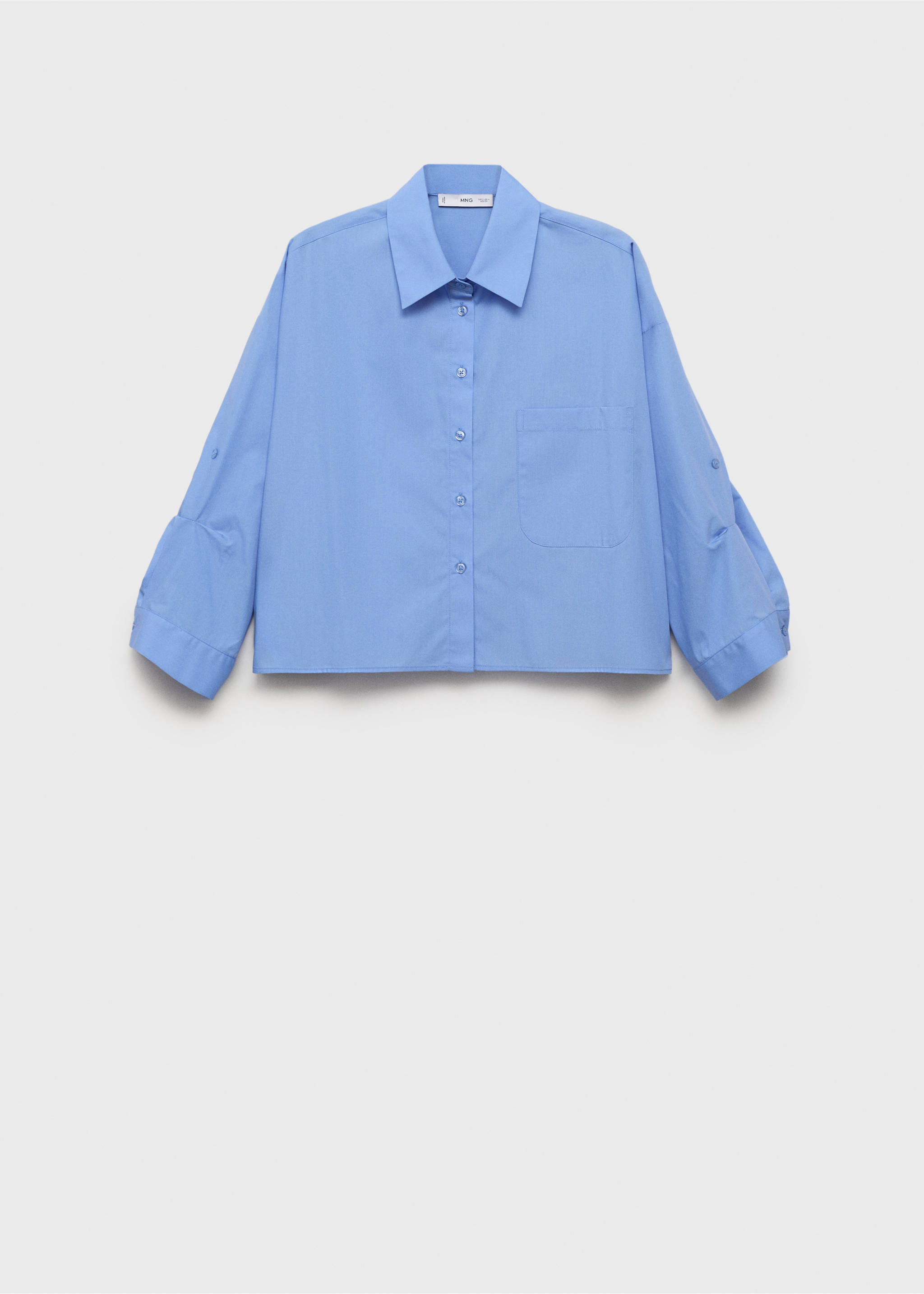 Pocket oversize shirt - Article without model, Blue. Ref: 17034092-00.