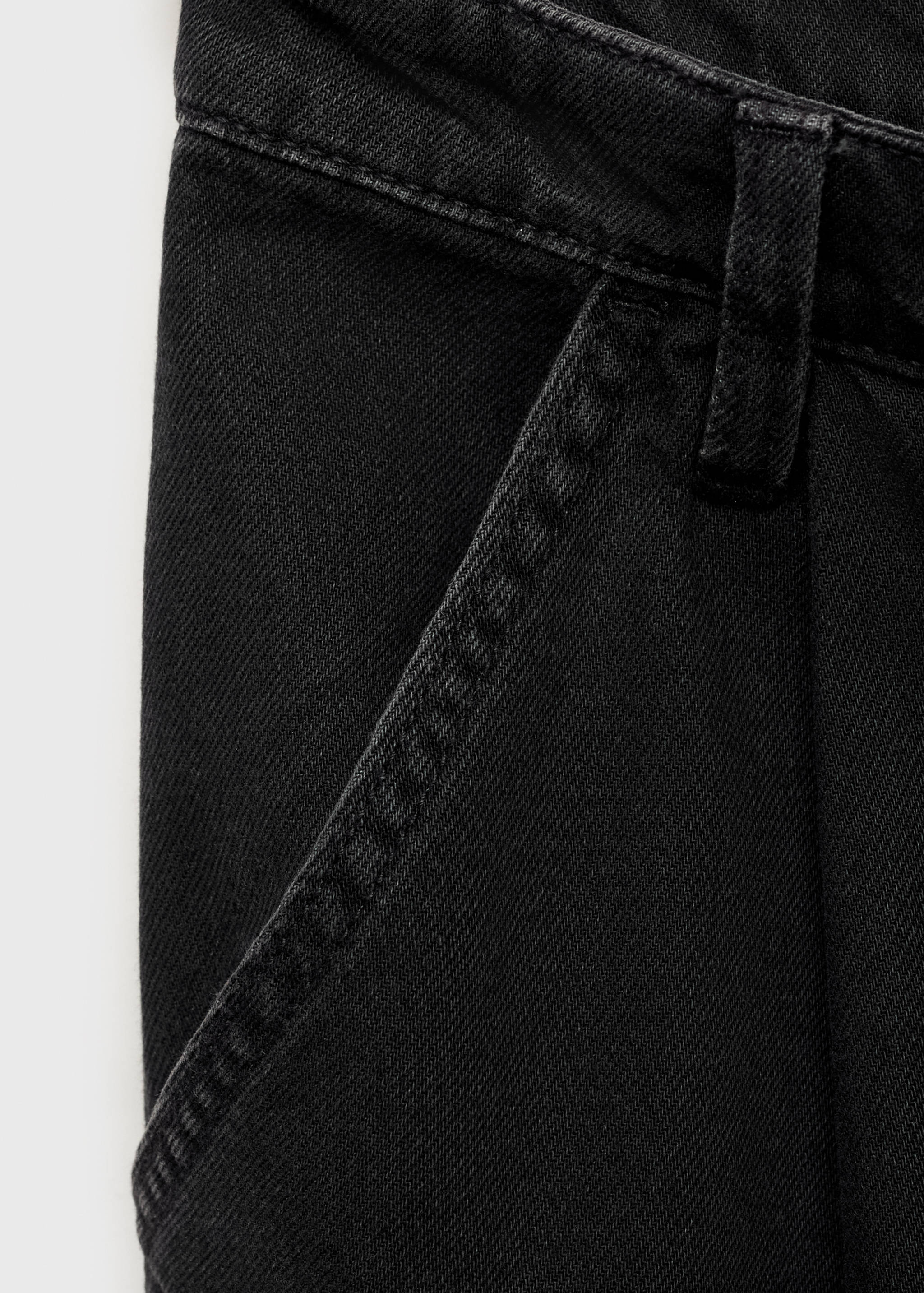 Wide leg pleated jeans - Details of the article 0