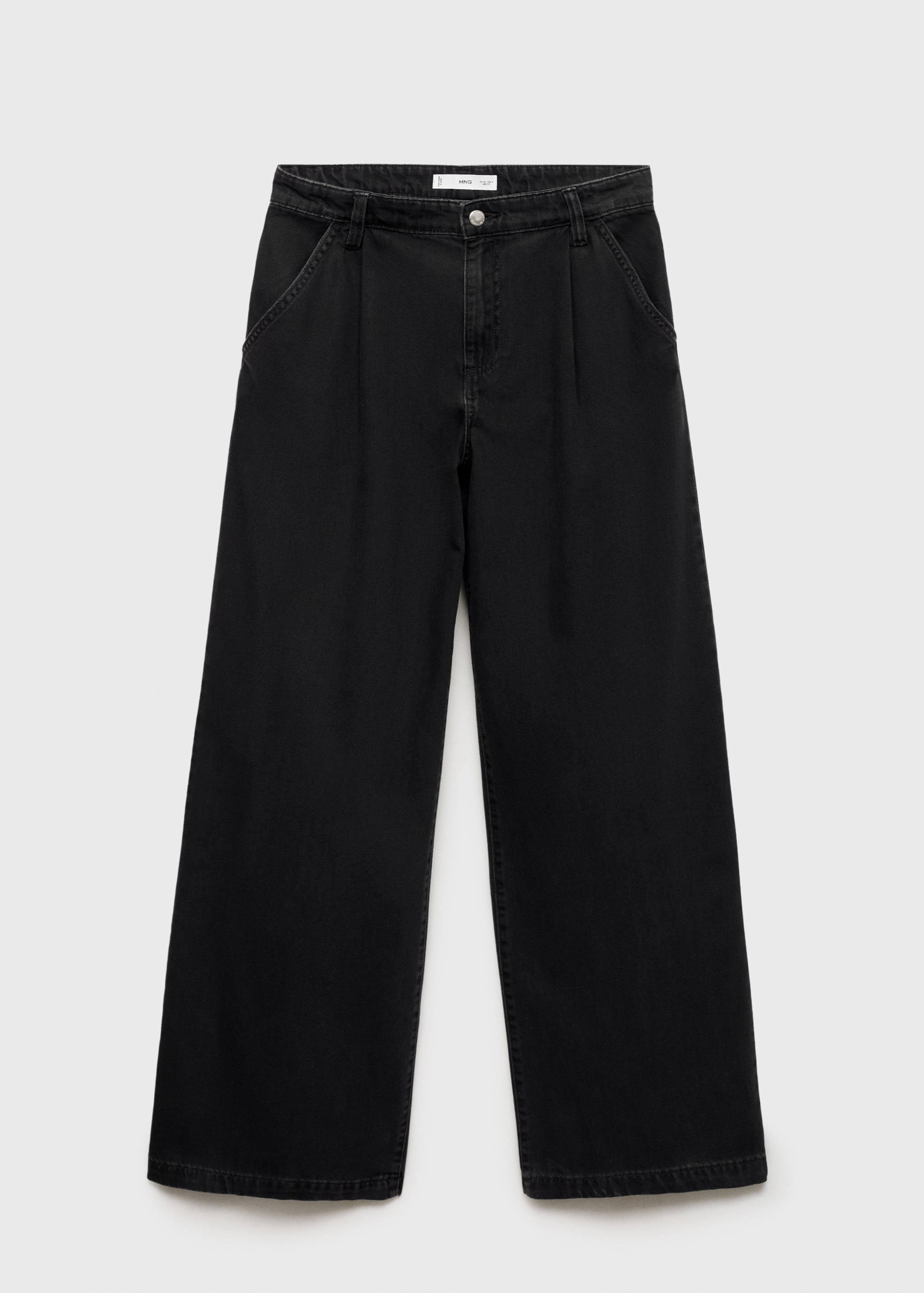 Wide leg pleated jeans - Article without model