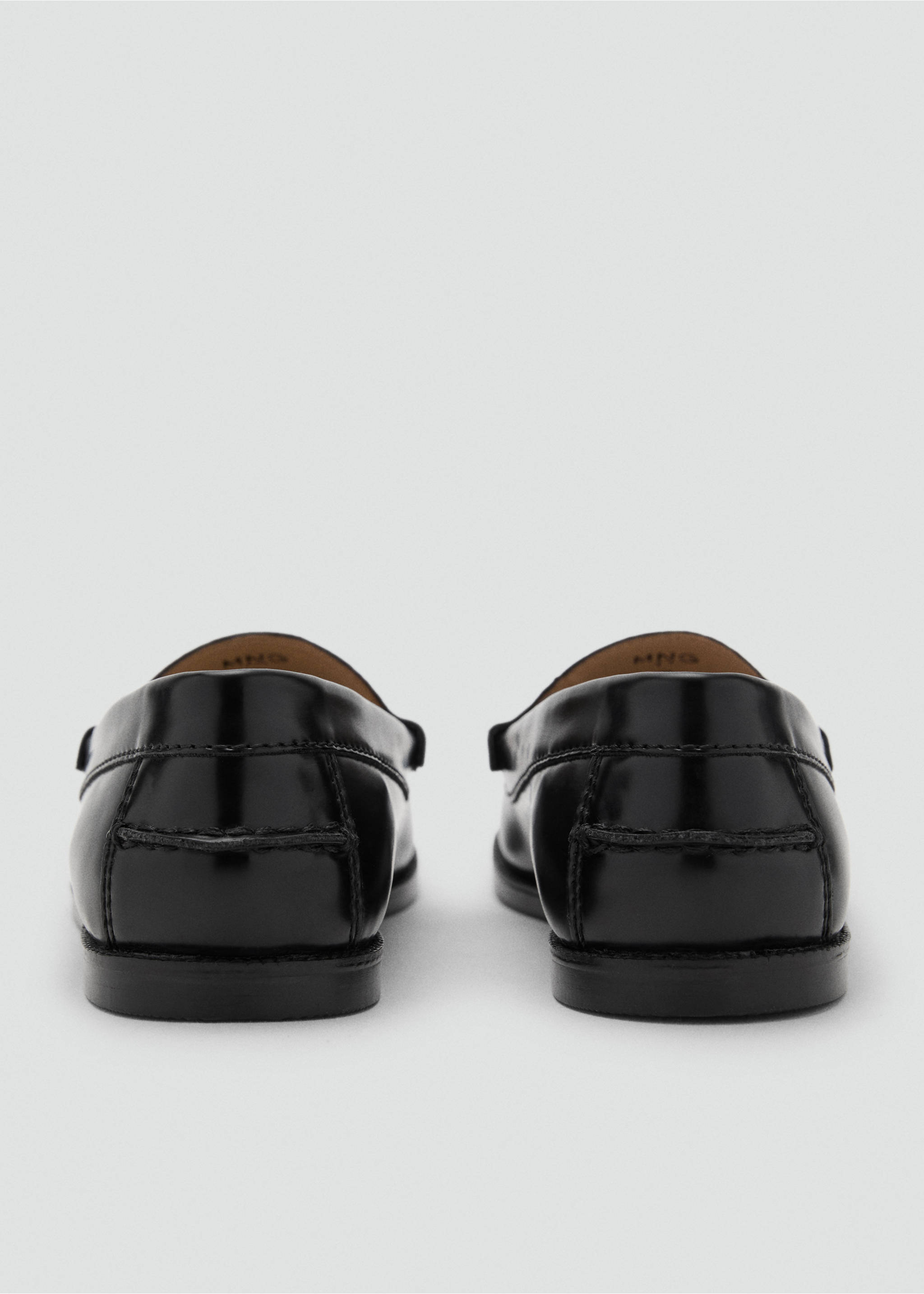 Faux-leather moccasin - Details of the article 1, Black. Ref: 17034098-00.