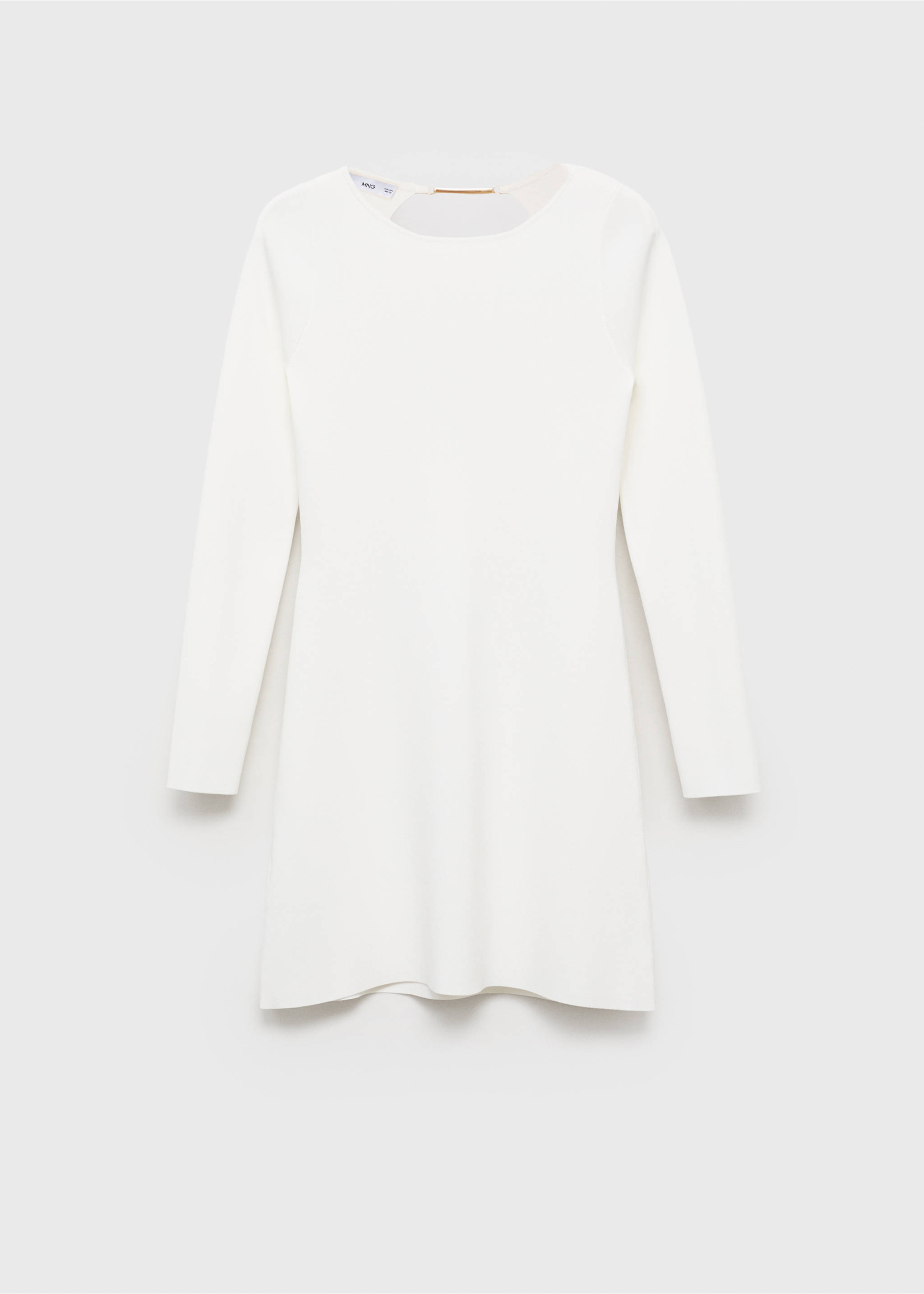 Open-back knitted dress - Article without model, Off White. Ref: 17034100-00.