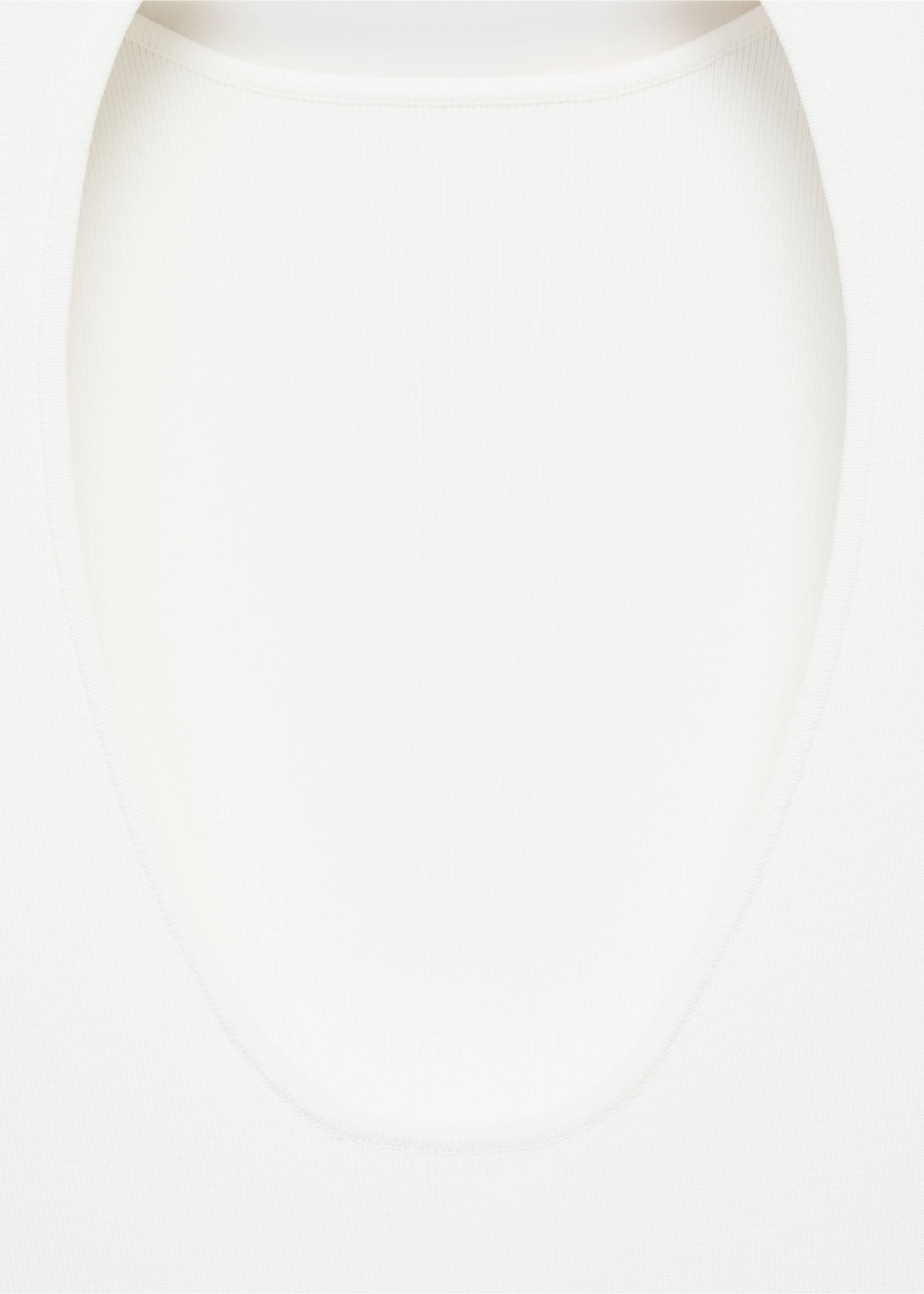 Open-back knitted dress - Details of the article 0, Off White. Ref: 17034100-00.