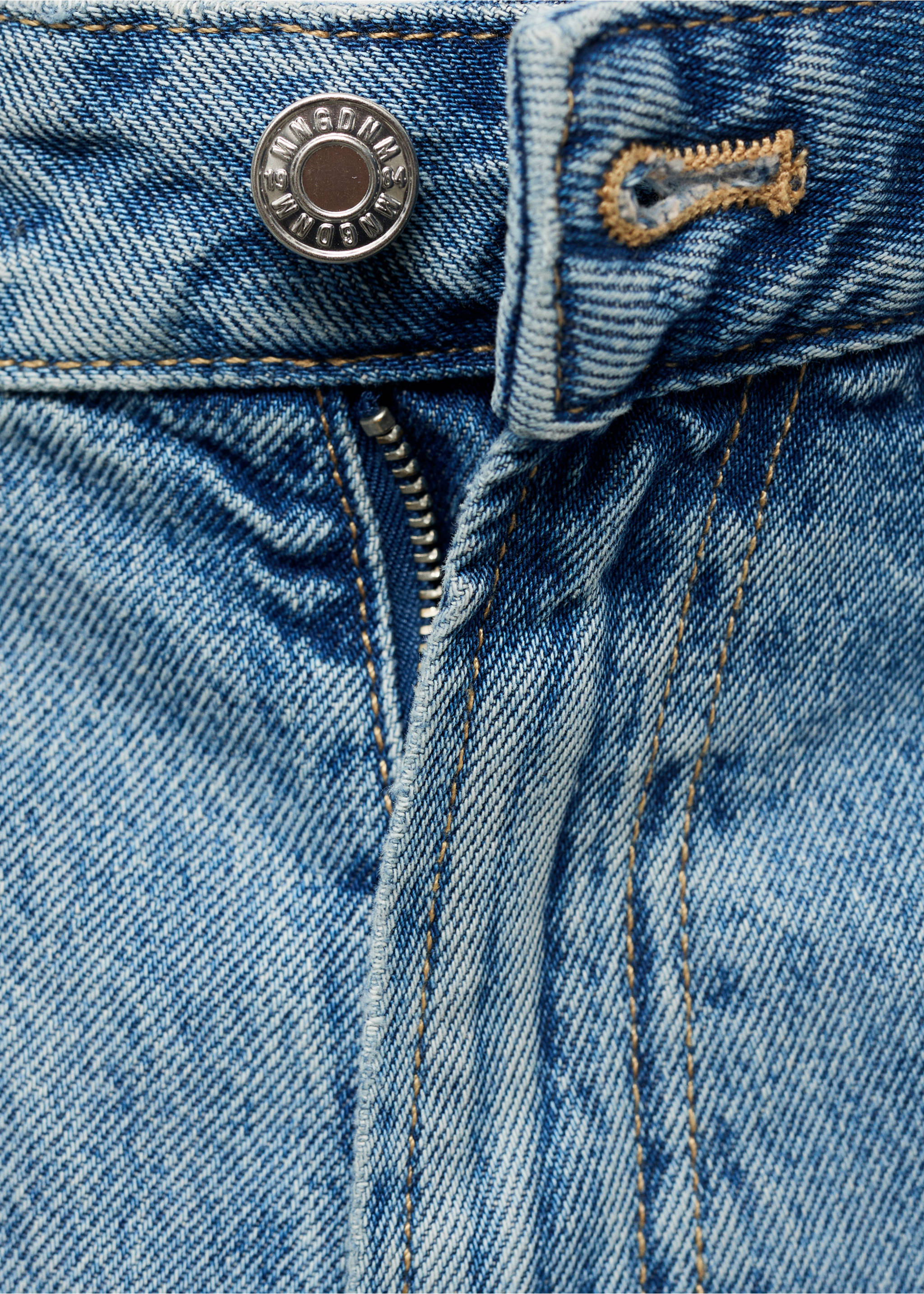 Miami straight-fit mid-rise jeans - Detail van het artikel 8, Middenblauw. Ref: 17034103-00.