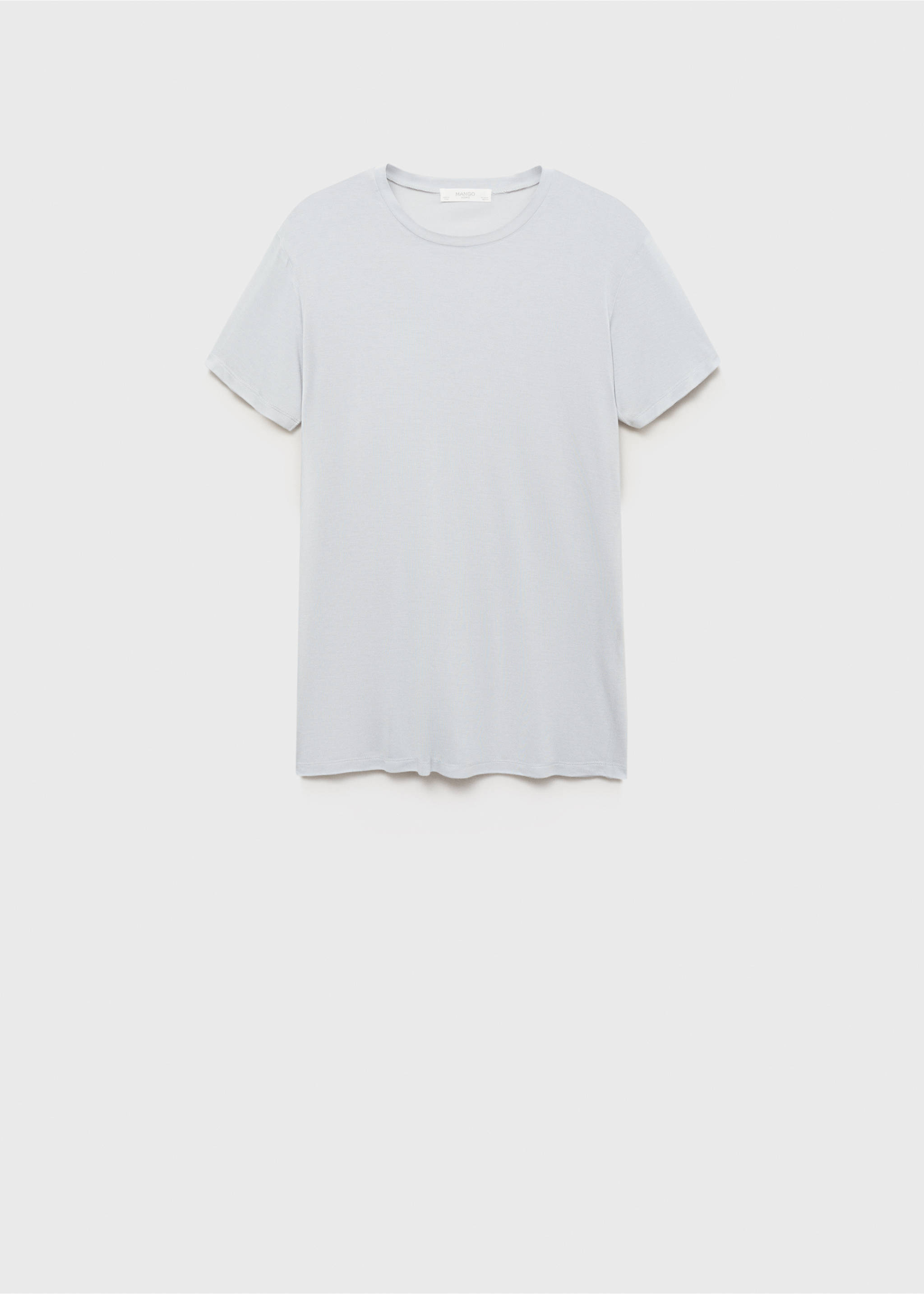 Garment washed t-shirt - Article without model, Light/Pastel Grey. Ref: 17034105-00.