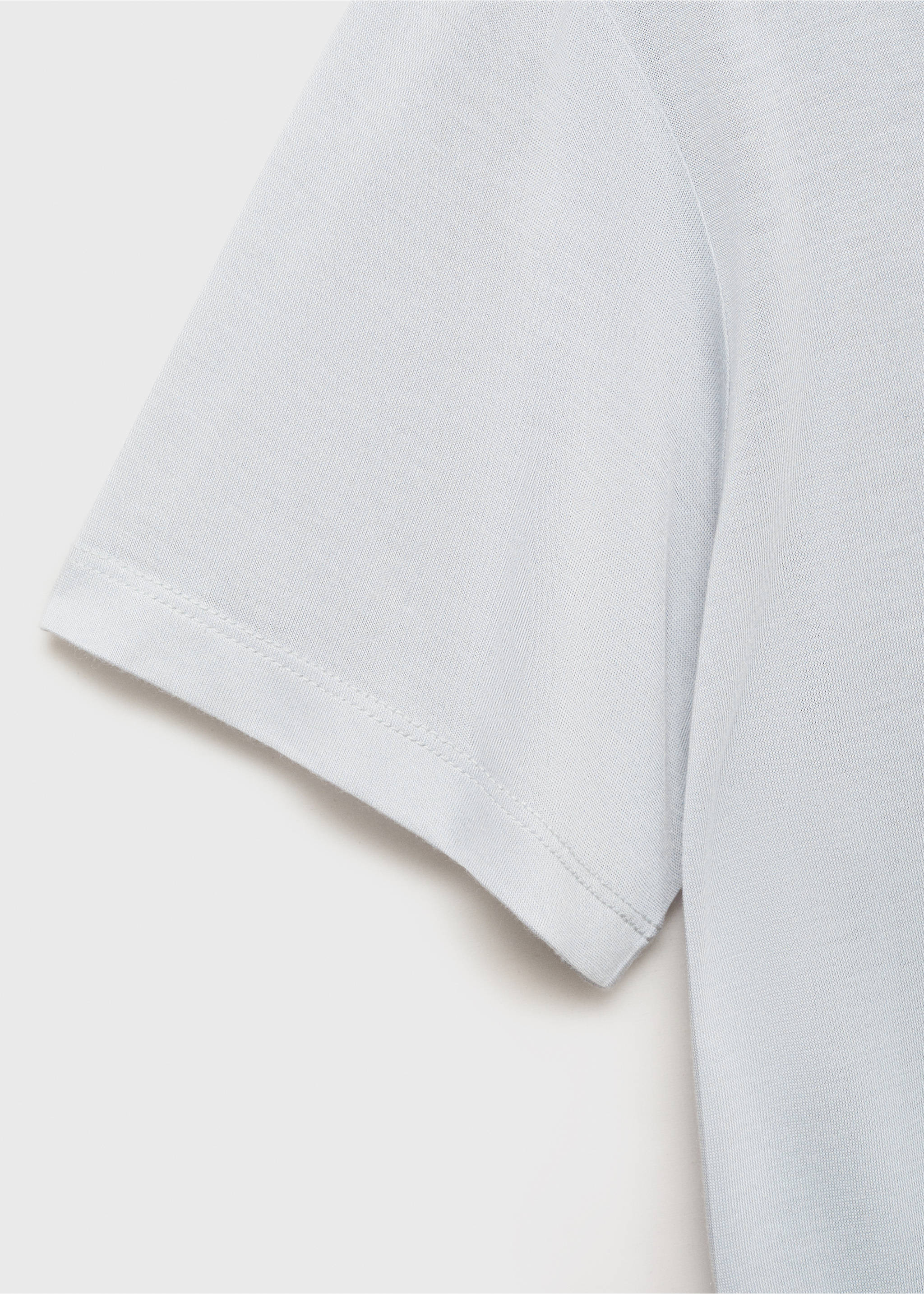 Garment washed t-shirt - Details of the article 0, Light/Pastel Grey. Ref: 17034105-00.