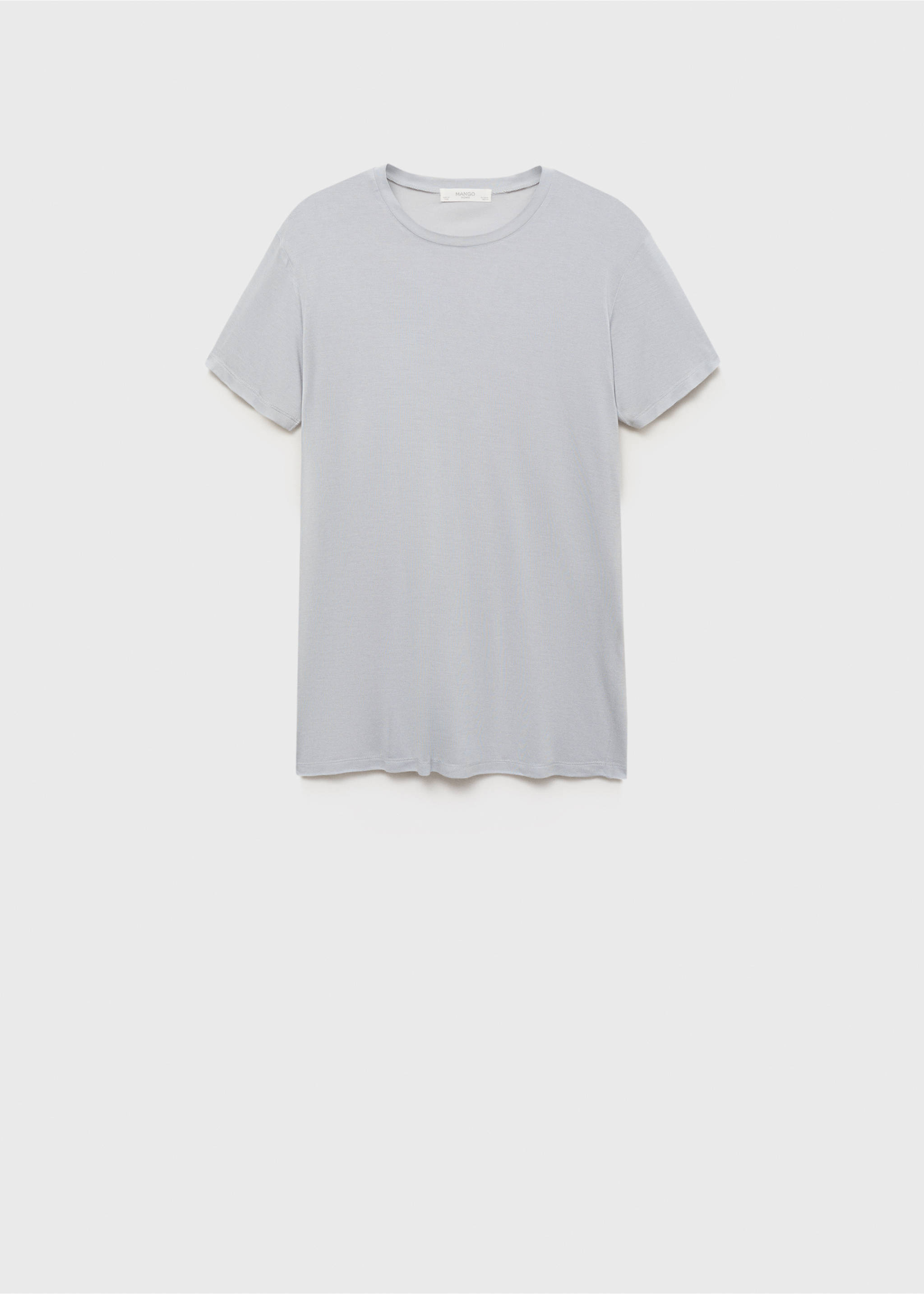 Garment washed t-shirt - Article without model, Light/Pastel Grey. Ref: 17034105-00.