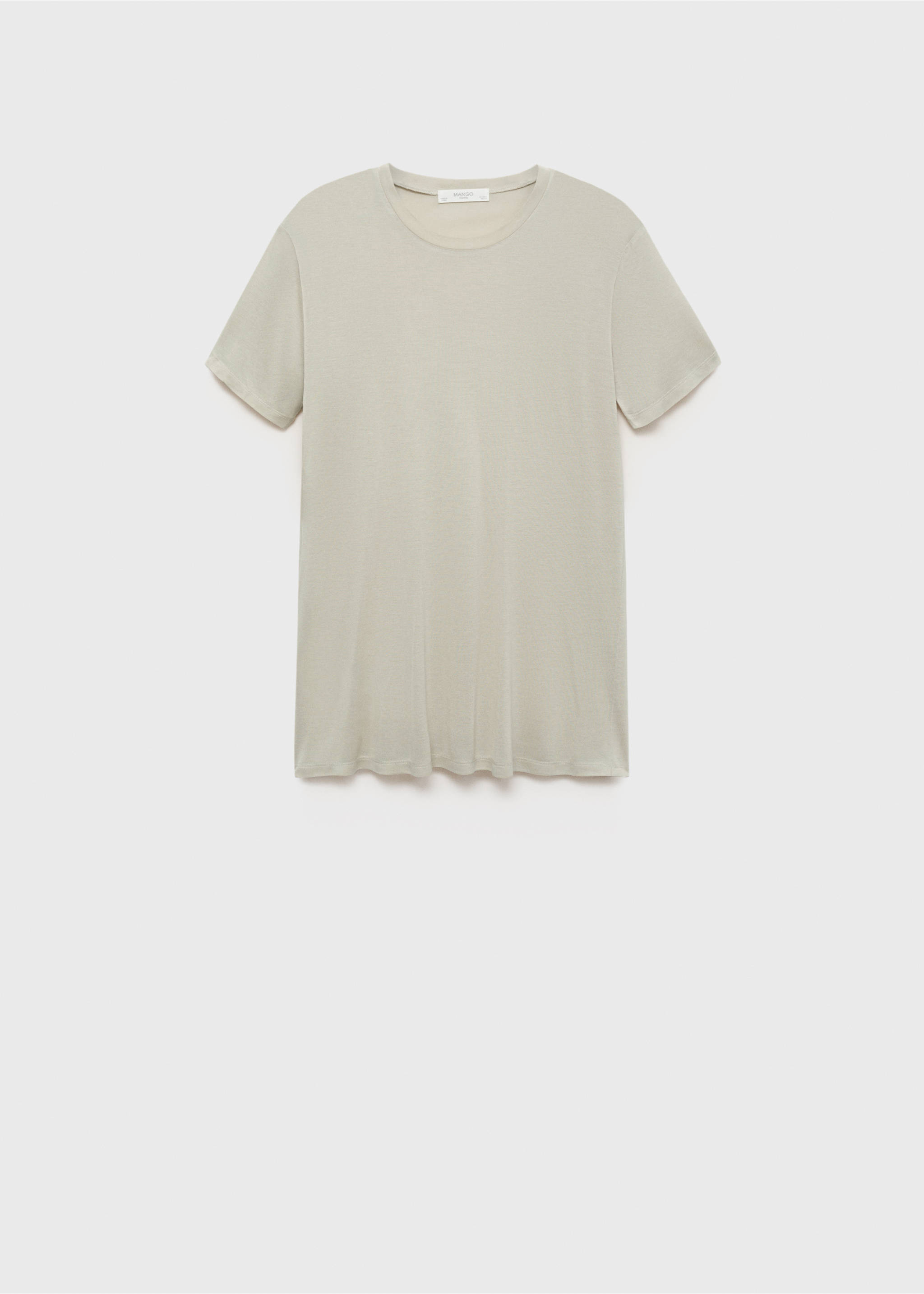 Garment washed t-shirt - Article without model, Pastel Green. Ref: 17034105-00.