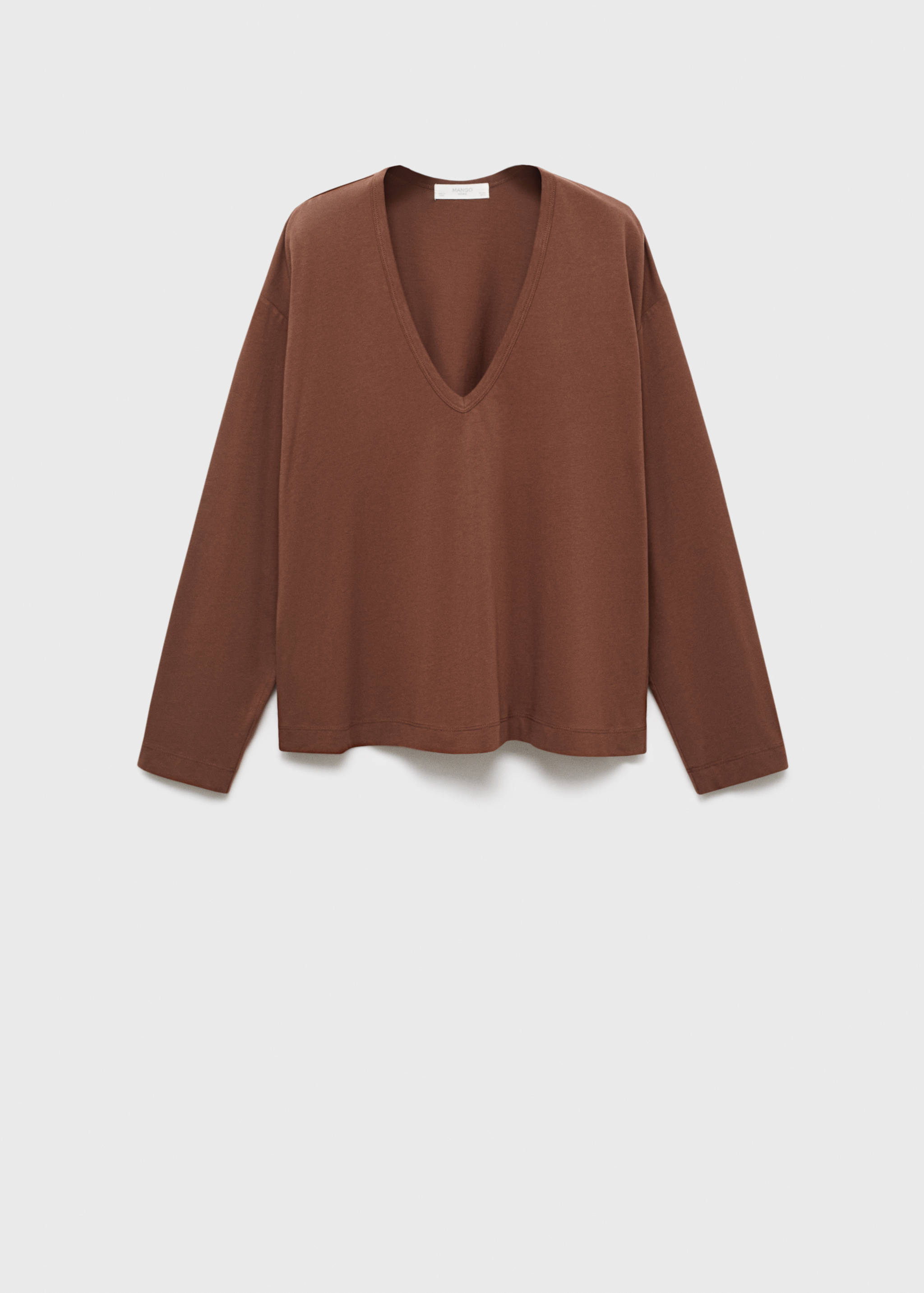 Cotton pyjama t-shirt with sleeve detail - Article without model