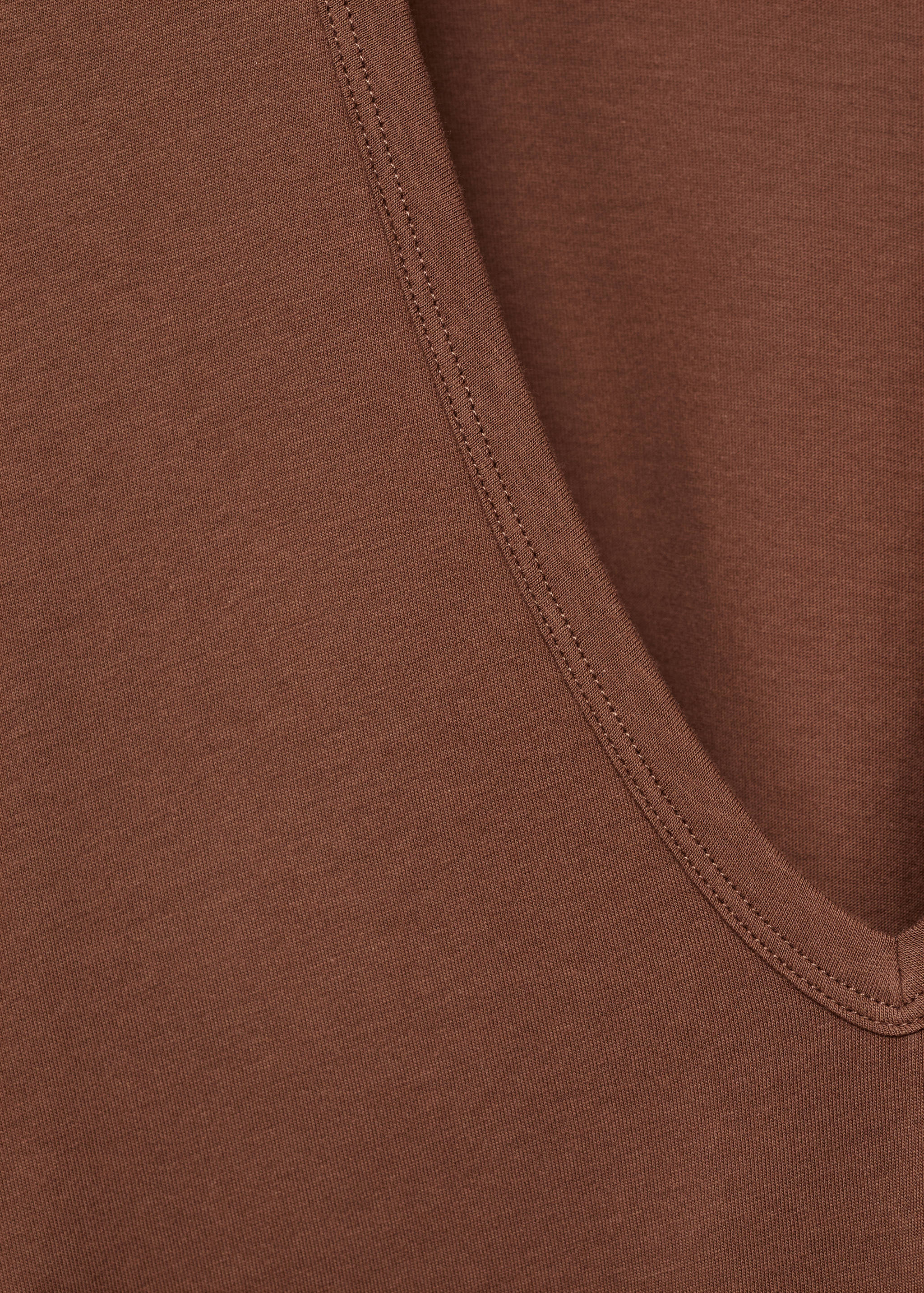 Cotton pyjama t-shirt with sleeve detail - Details of the article 0