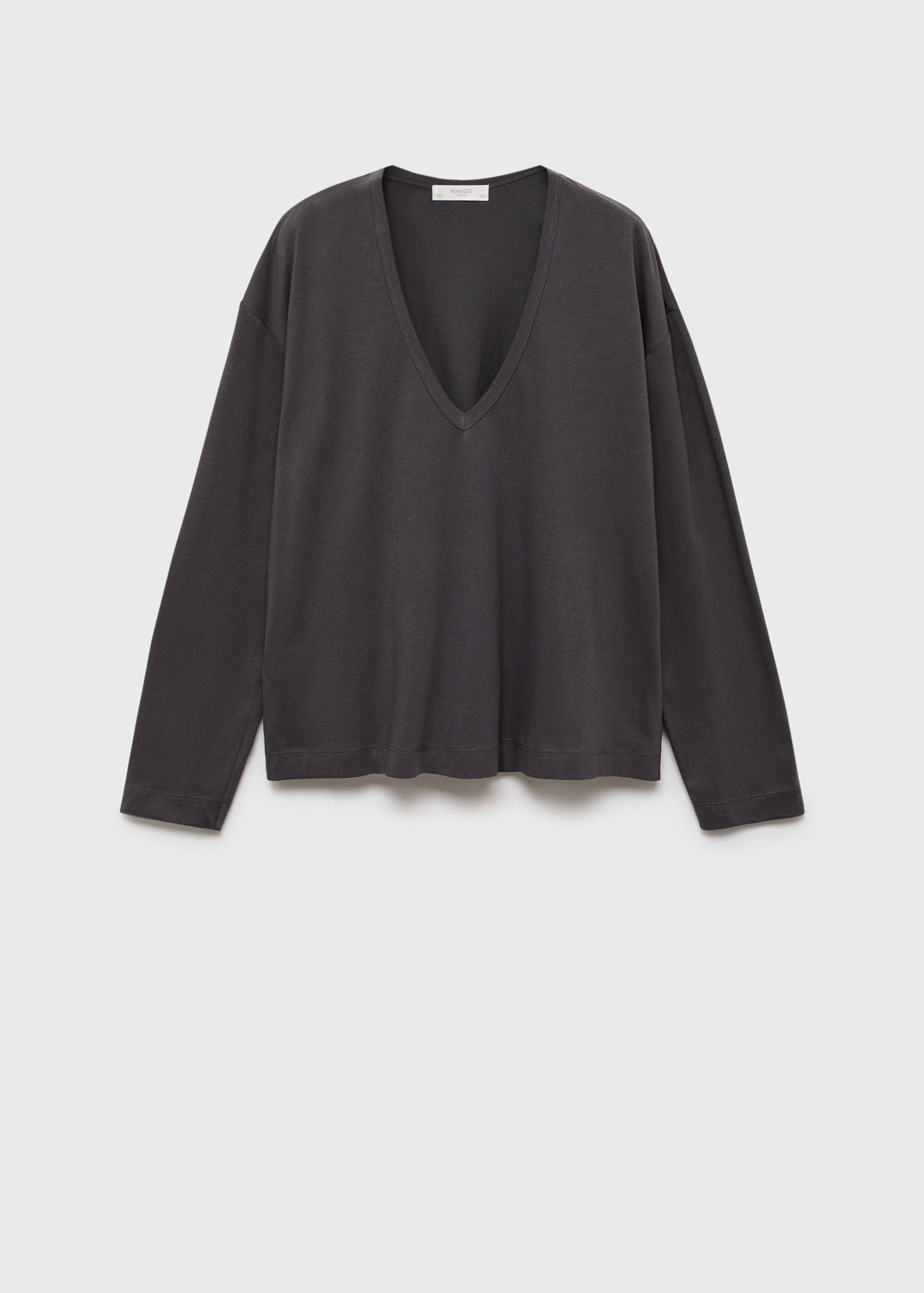 Cotton pyjama t-shirt with sleeve detail - Article without model