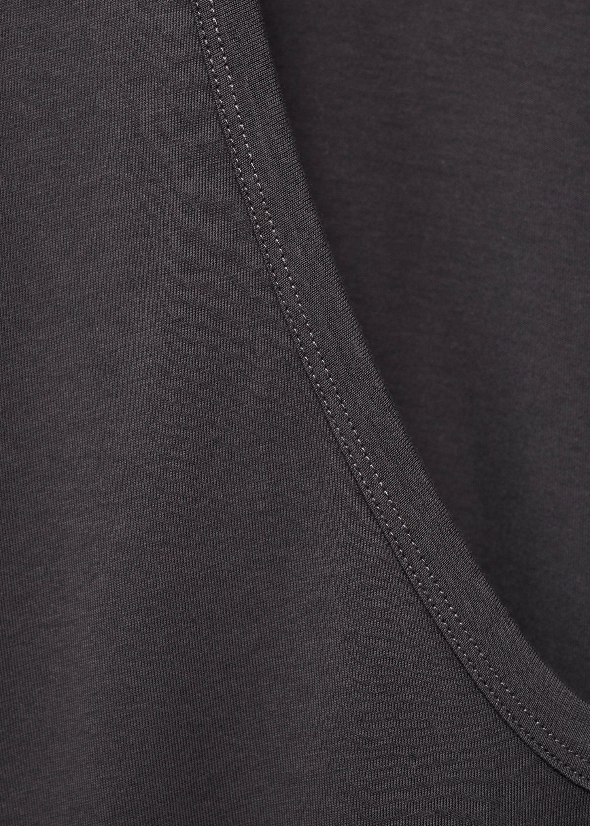 Cotton pyjama t-shirt with sleeve detail - Details of the article 0