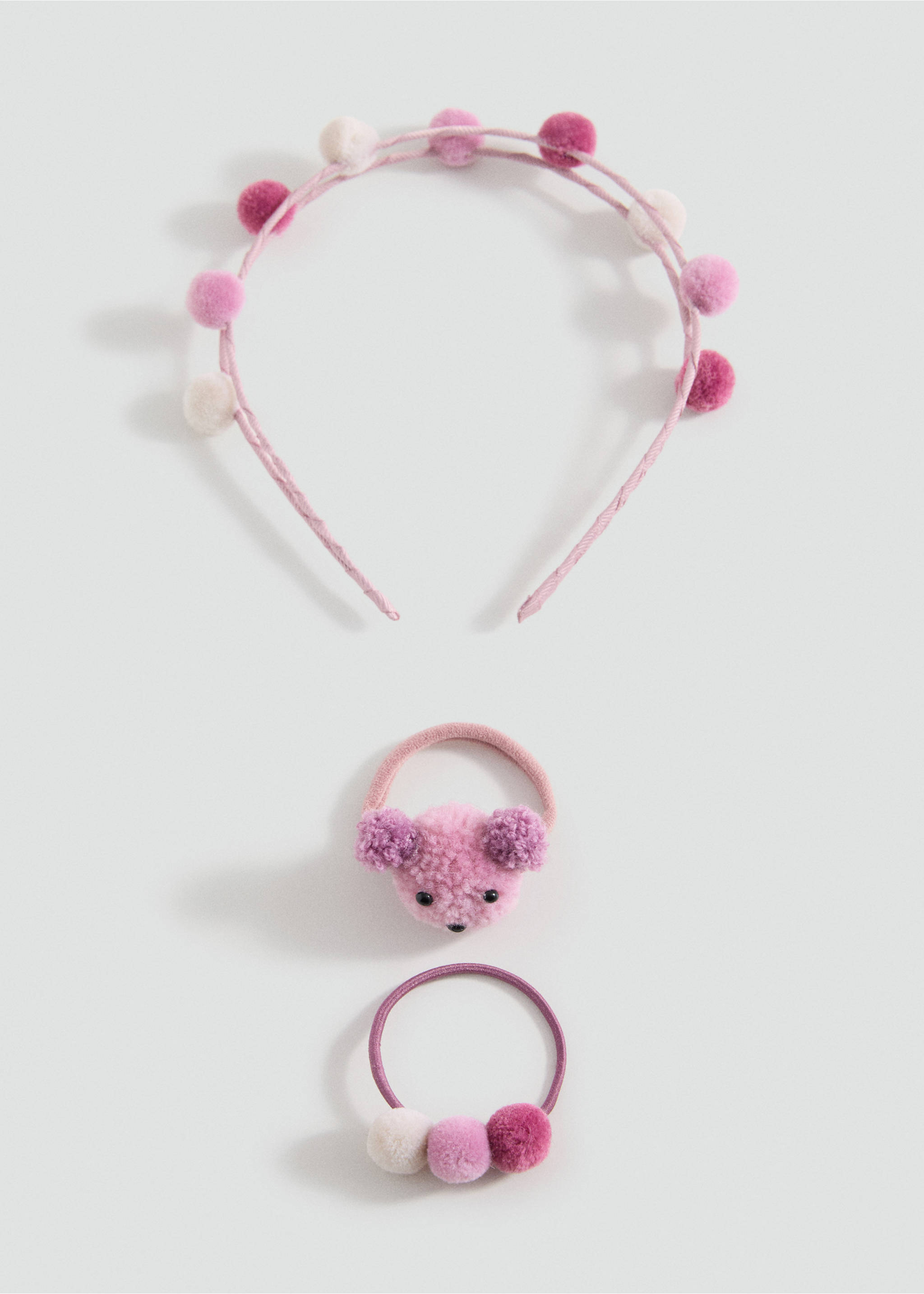 Set aus Haarreif und Haargummi - Artikel ohne Model, Zartrosa. Ref: 17034114-00.