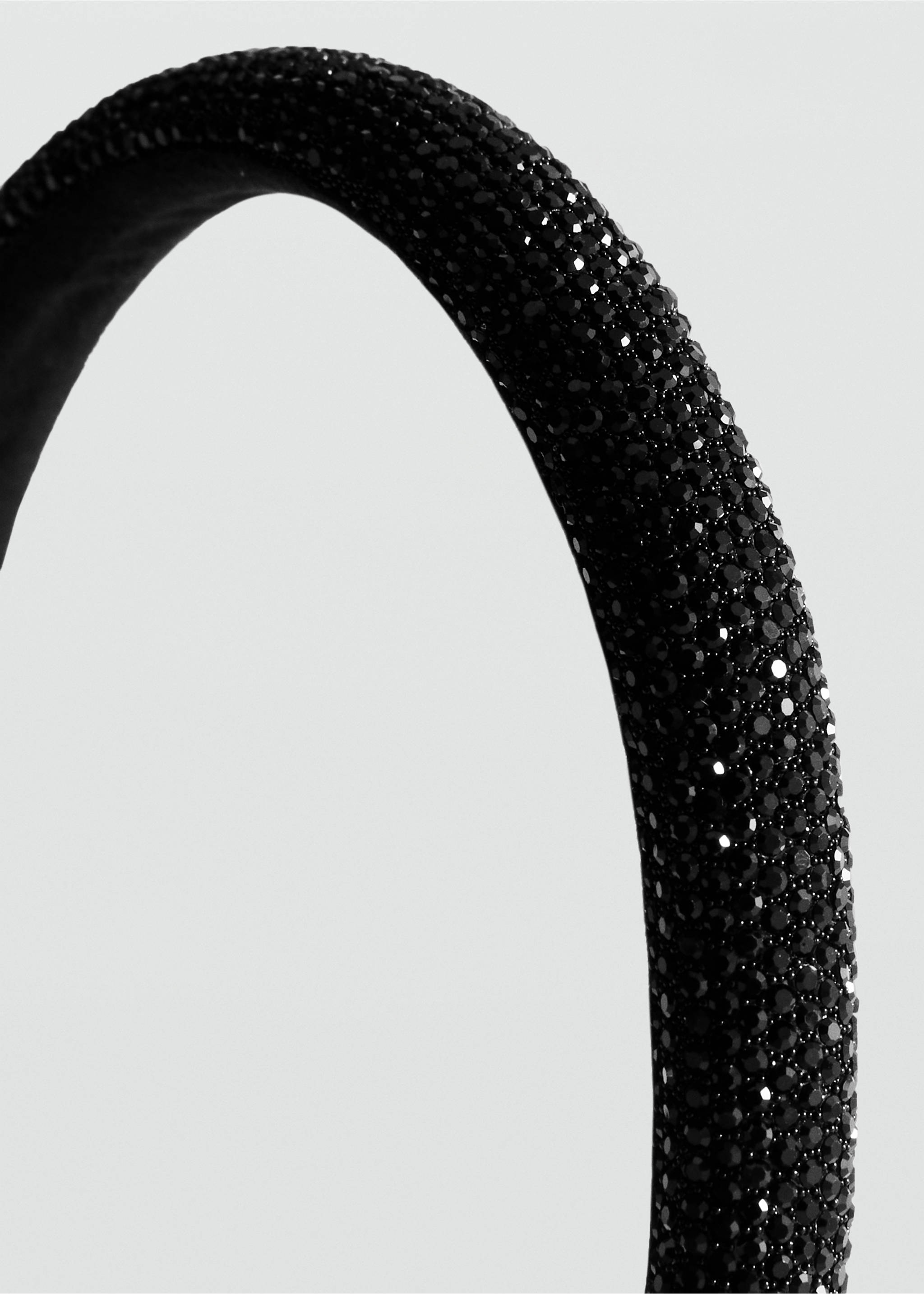 Glitter headband - Medium plane, Black. Ref: 17034117-00.