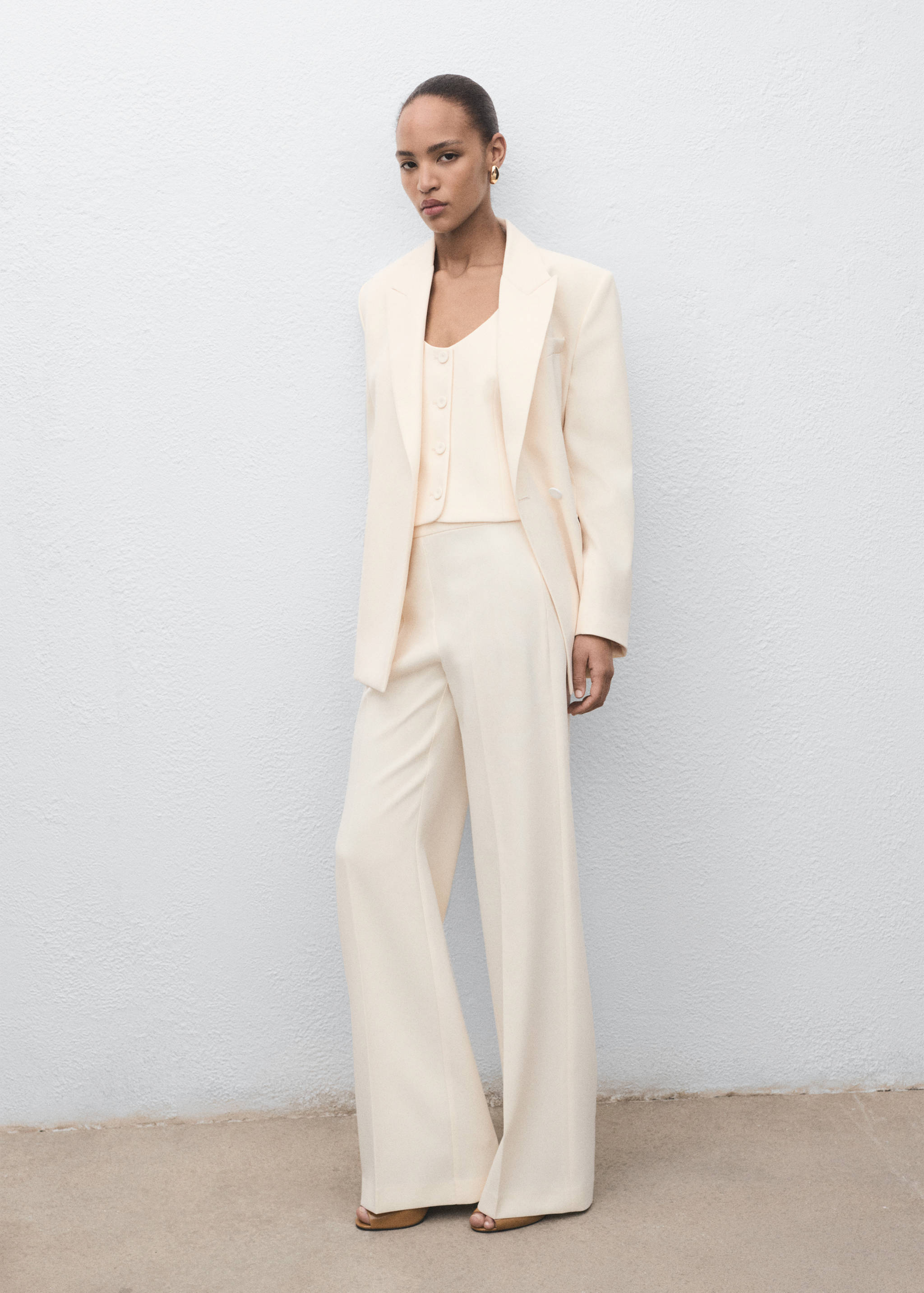 Suit waistcoat with buttons - General plane