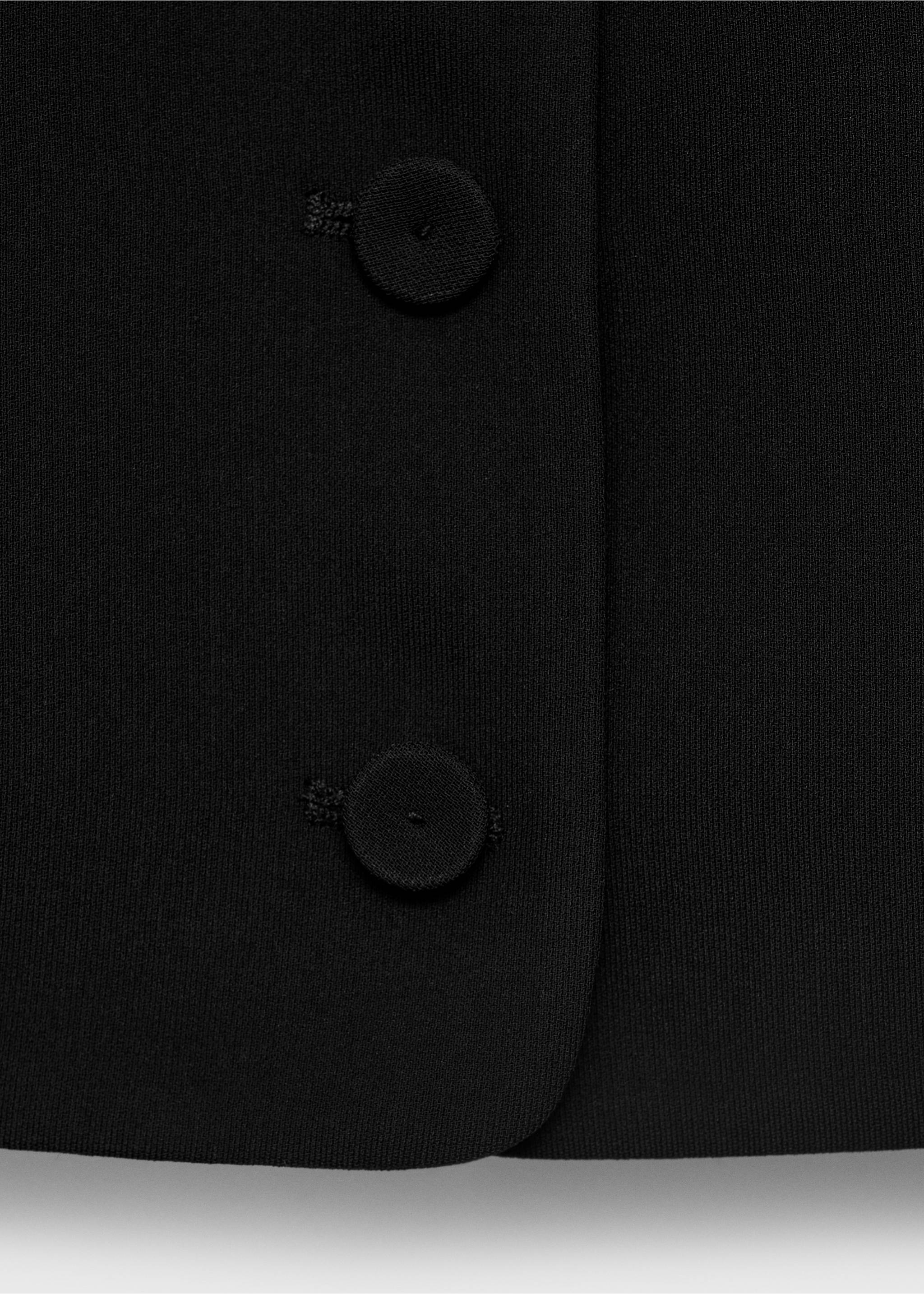 Suit waistcoat with buttons - Details of the article 0, Black. Ref: 17034119-00.