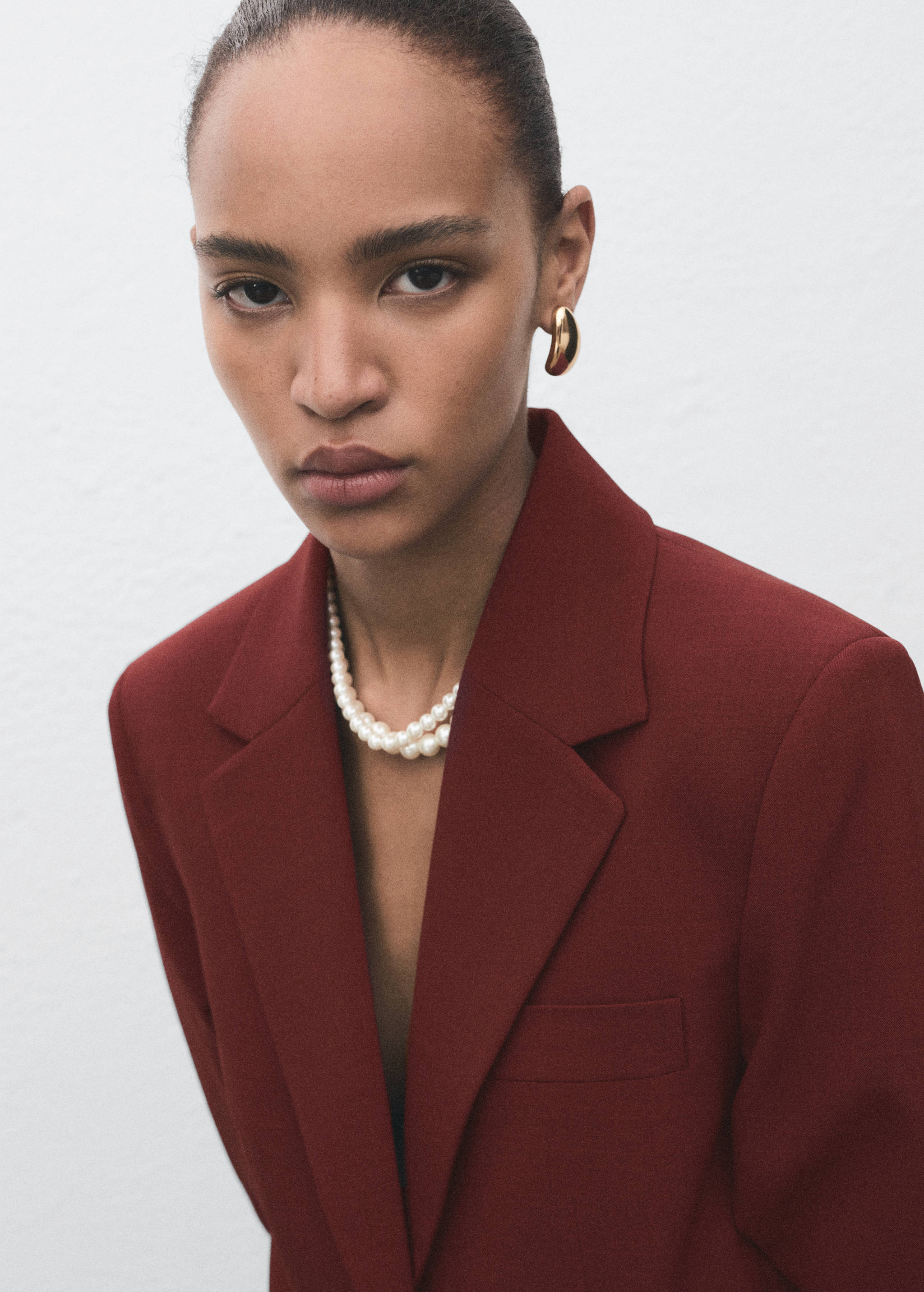 Straight-fit suit blazer - Details of the article 1