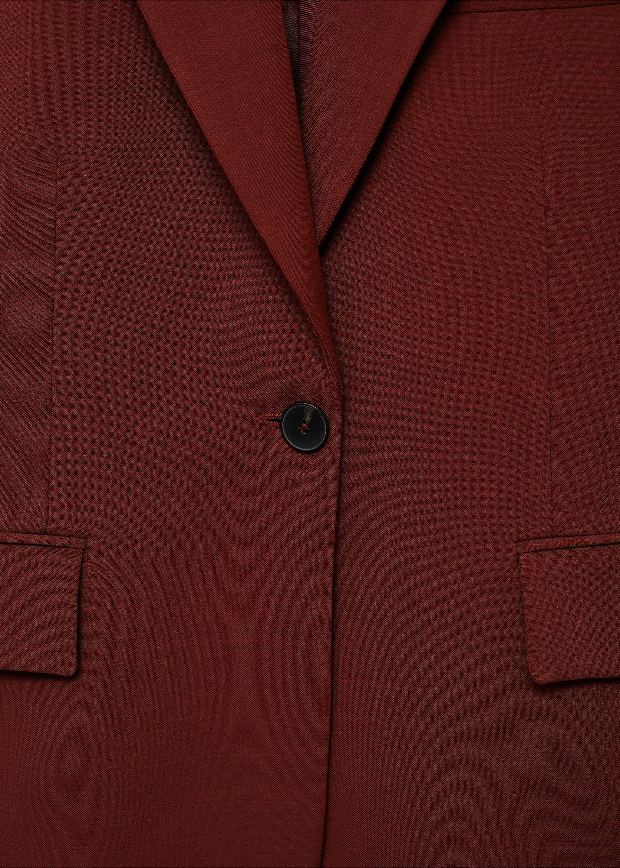 Straight-fit suit blazer - Details of the article 8, Dark Orange. Ref: 17034121-00.