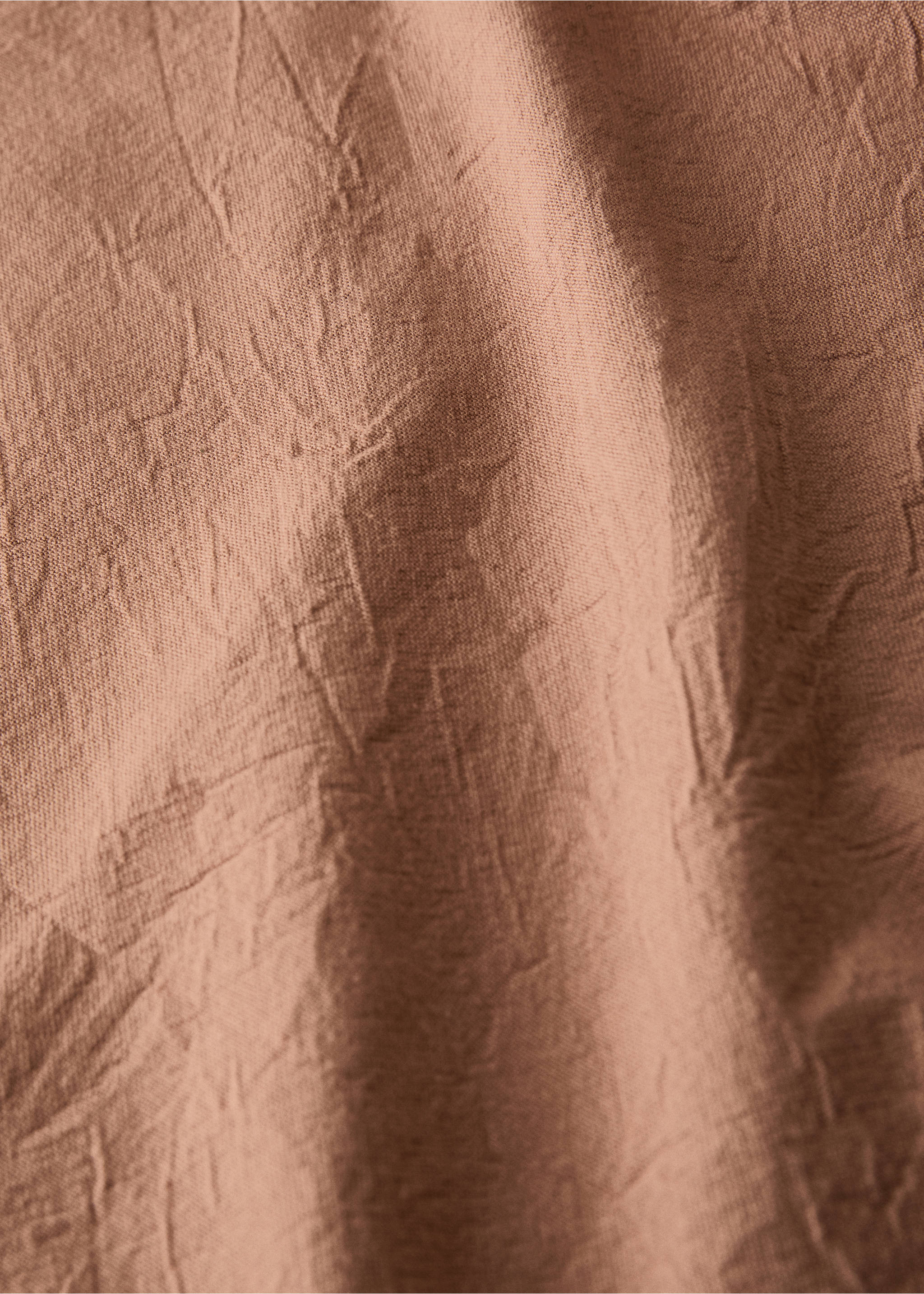 Cotton striped tablecloth for 6 to 8 diners - Details of the article 2, Burnt Orange. Ref: 17034125-00.