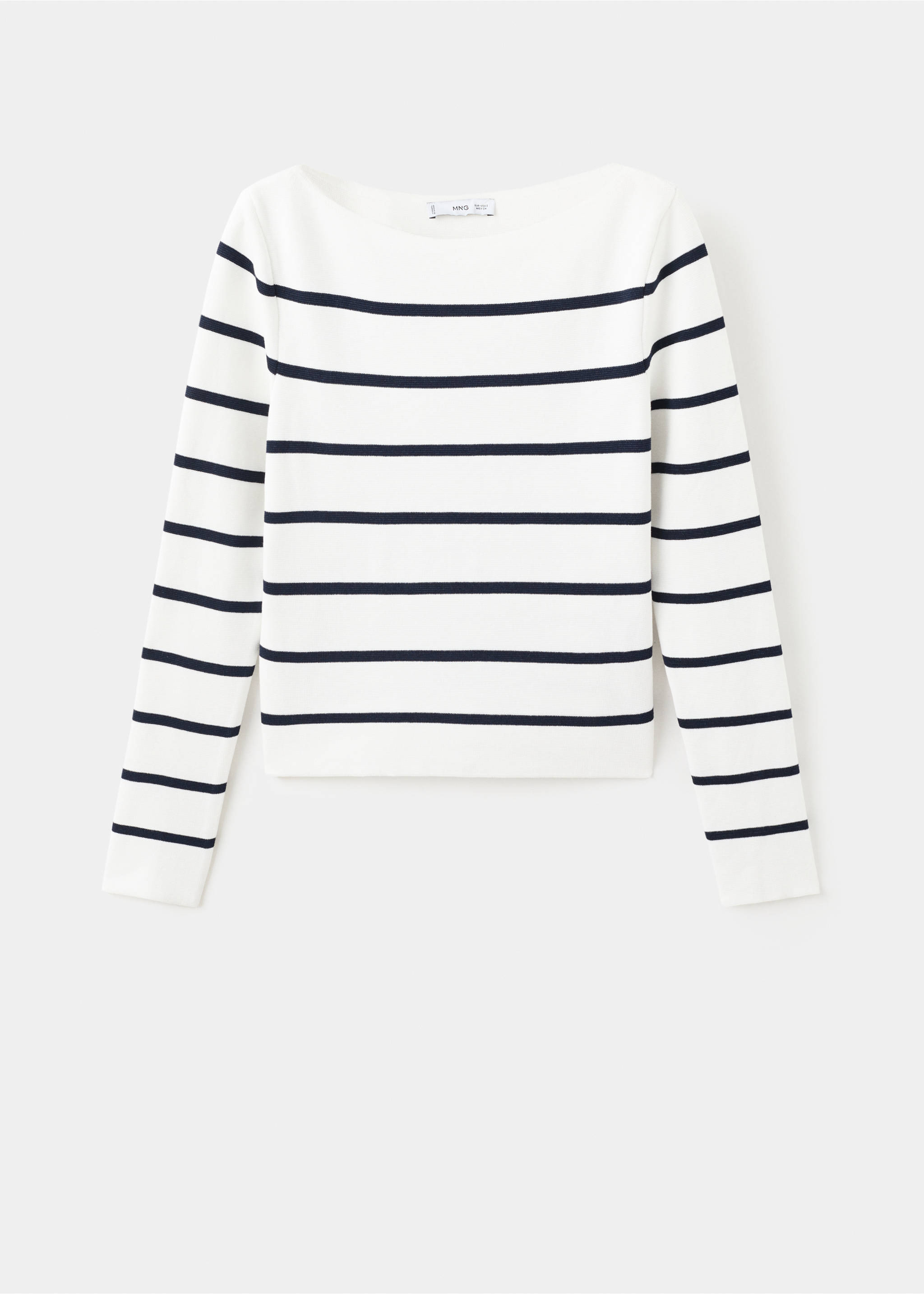 Fine-knit boat-neck sweater - Article without model, Ecru. Ref: 17034139-00.