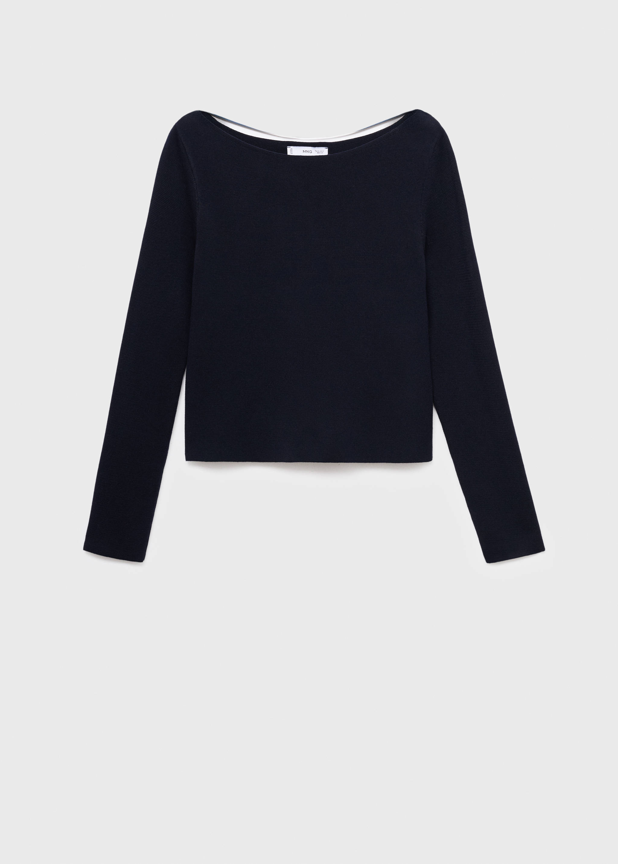 Fine-knit boat-neck sweater - Article without model