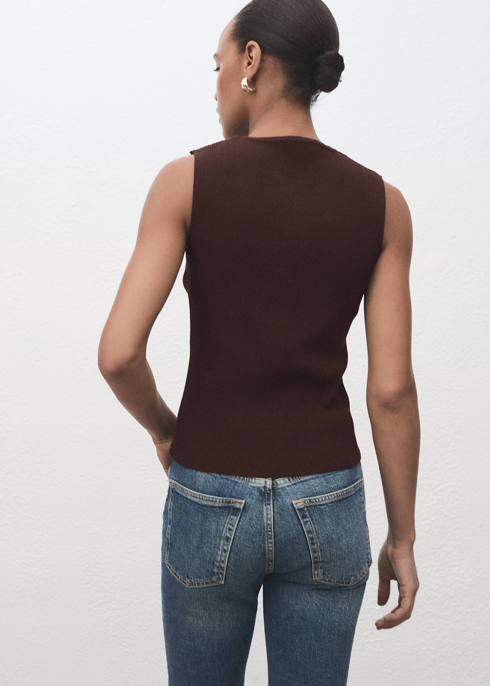 Gilet maille fentes - Verso de l’article