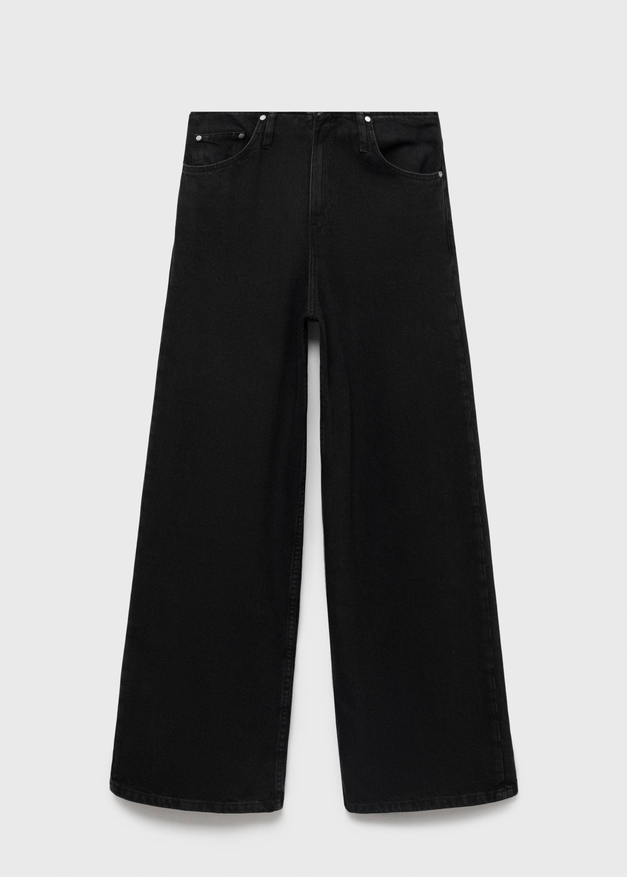 Wide leg mid-rise jeans - Article without model