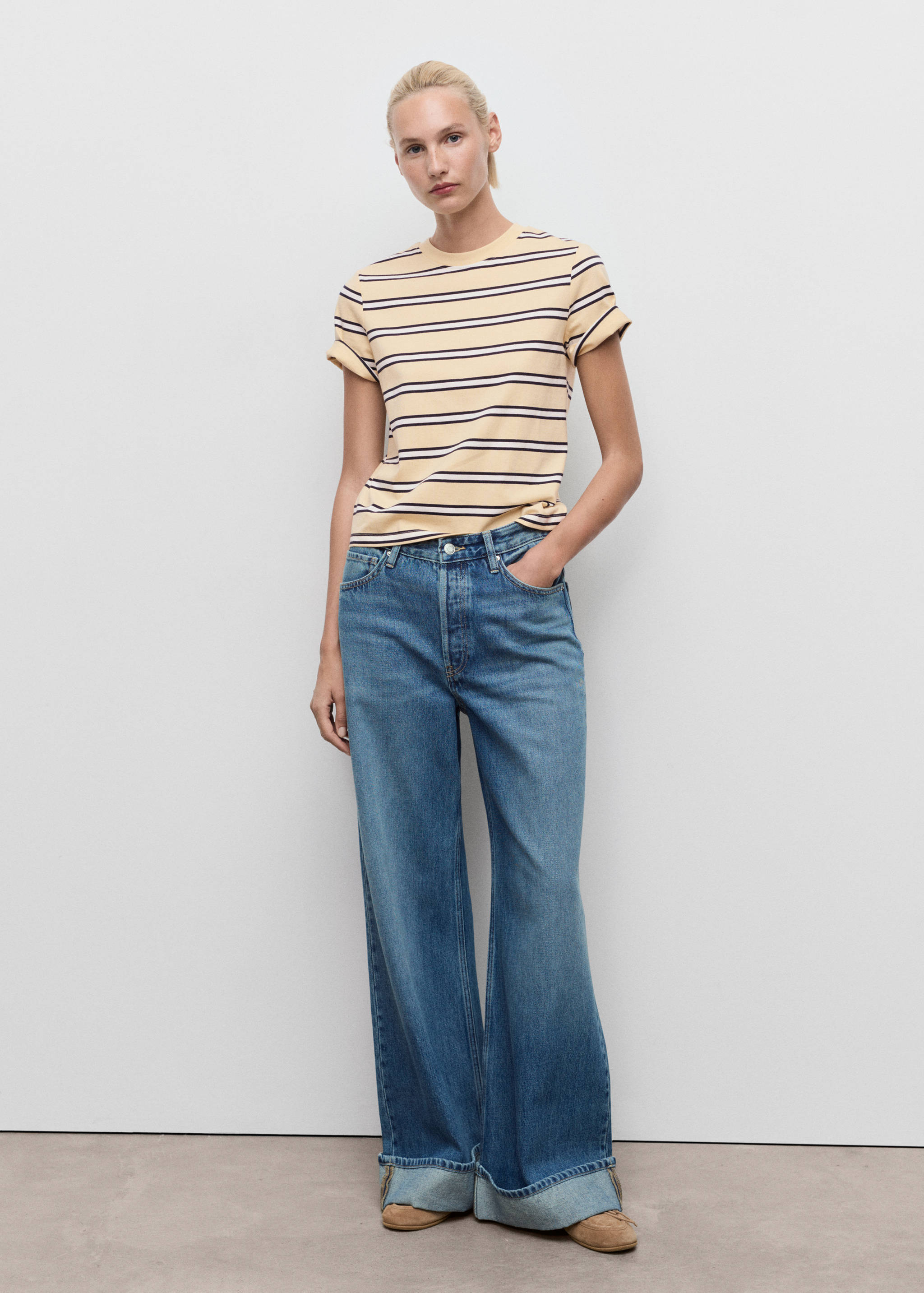 T-shirt coton à rayures - Plan général