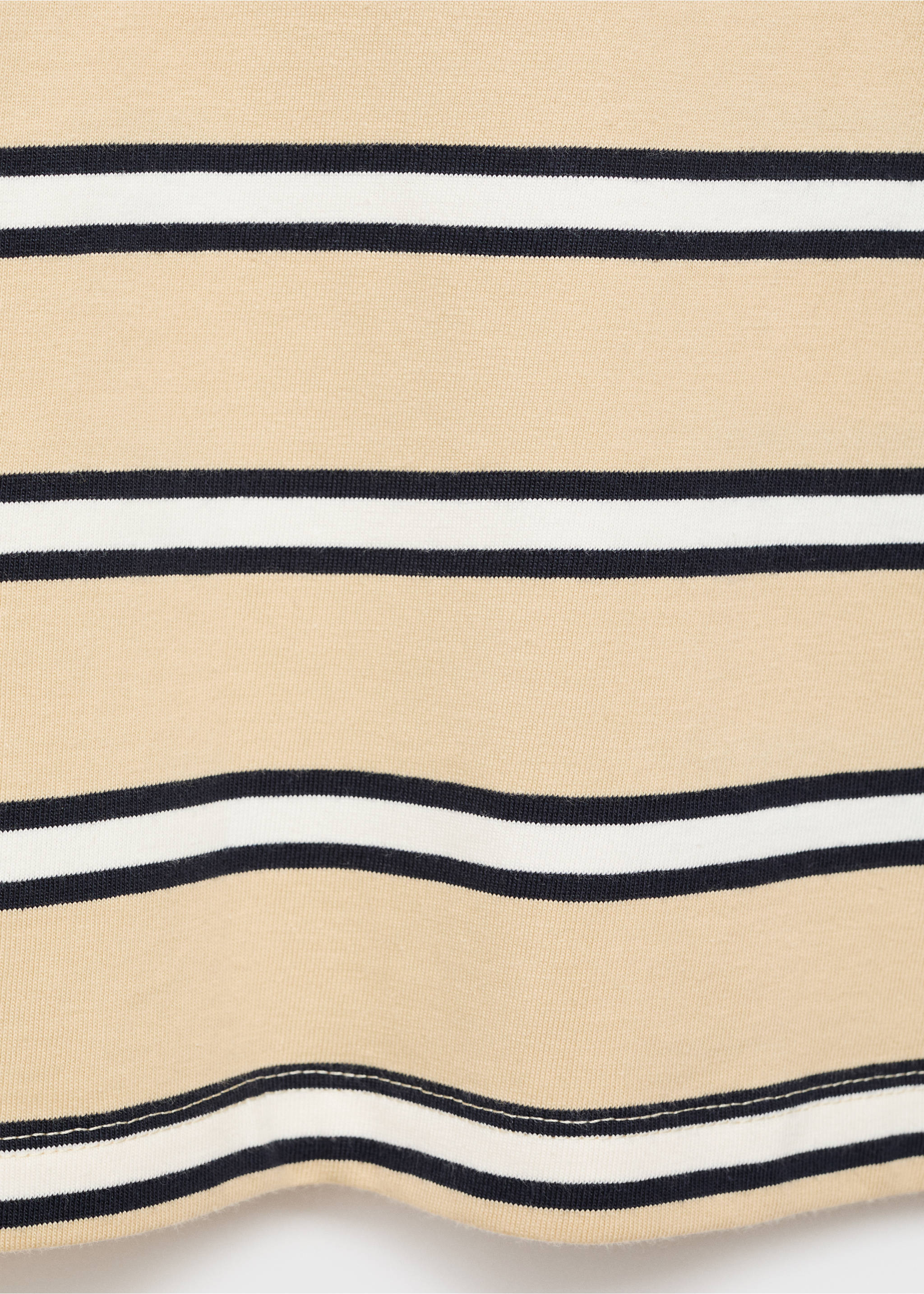 T-shirt coton à rayures - Détail de l'article 0, Jaune pastel. Ref: 17034144-00.