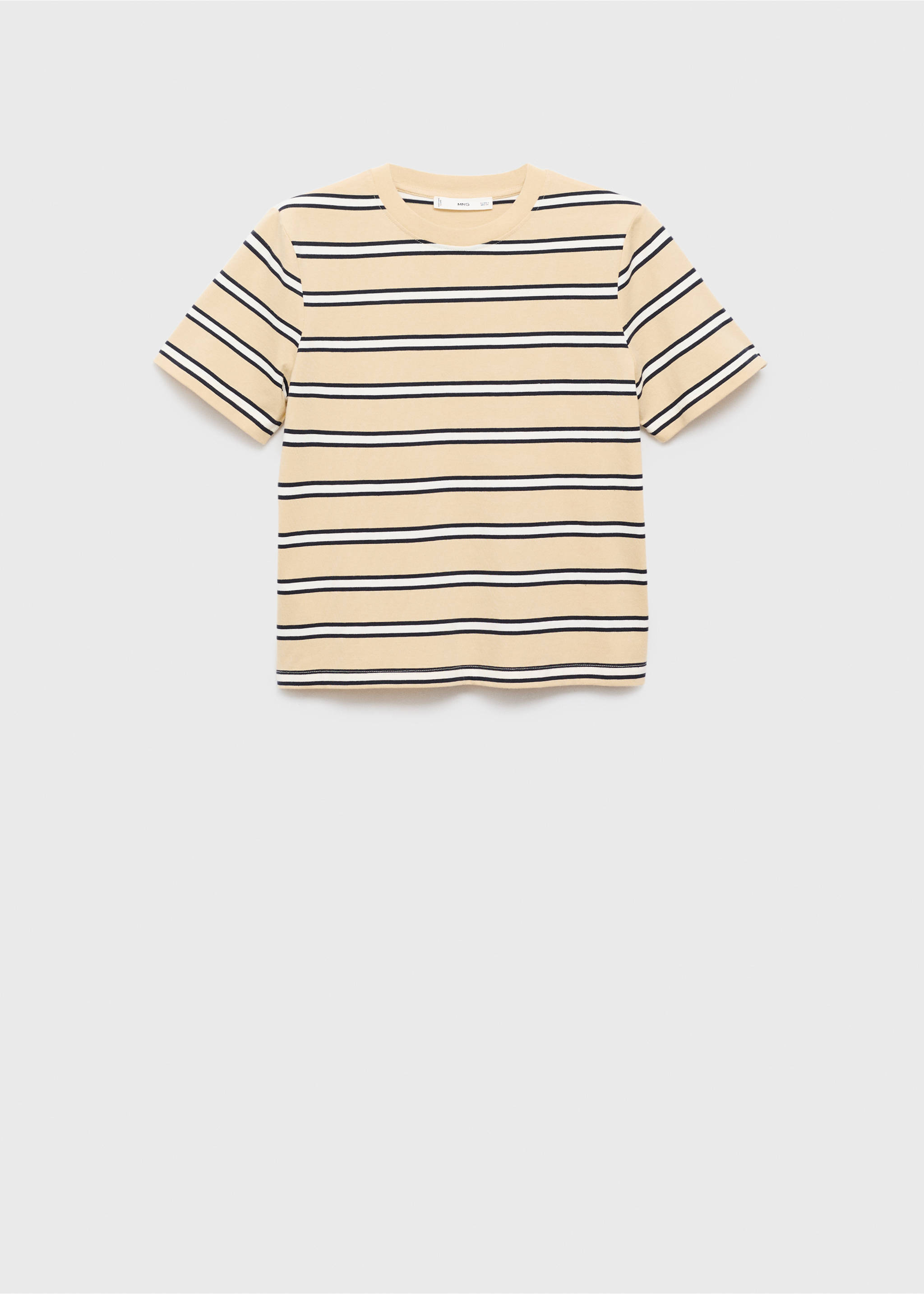 T-shirt coton à rayures - Article sans modèle, Jaune pastel. Ref: 17034144-00.