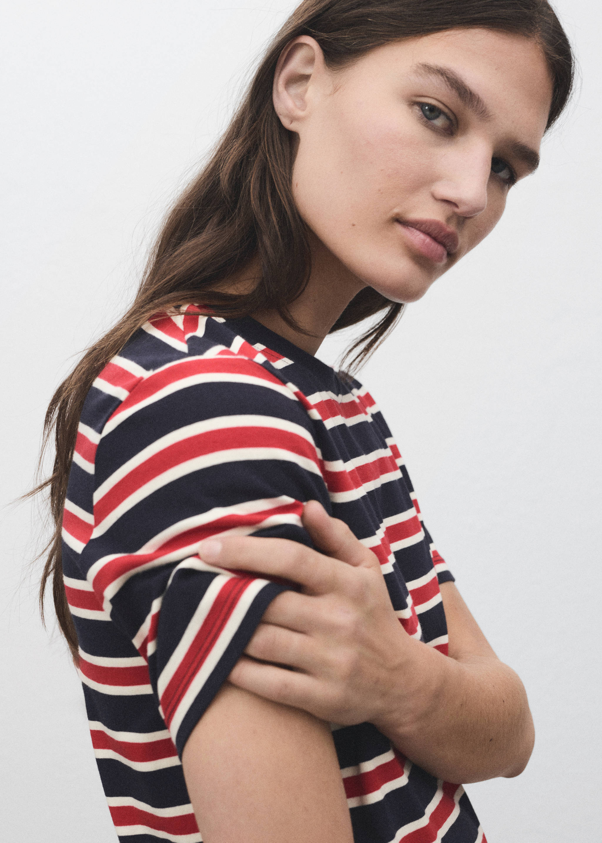 T-shirt coton à rayures - Détail de l'article 1