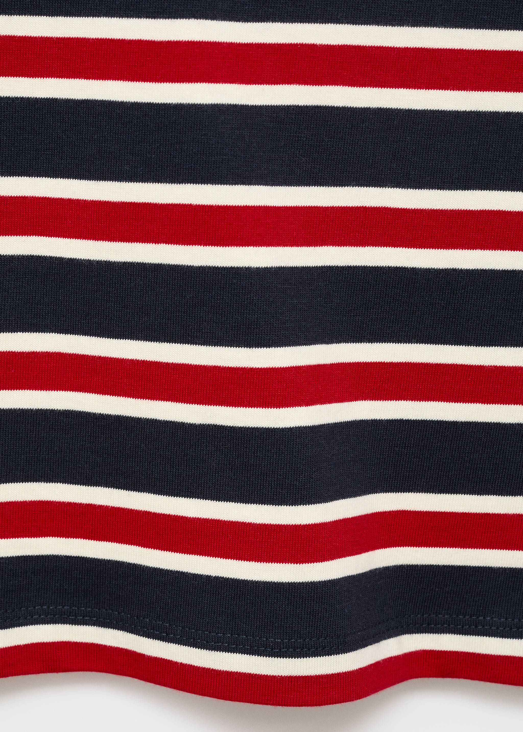 T-shirt coton à rayures - Détail de l'article 0