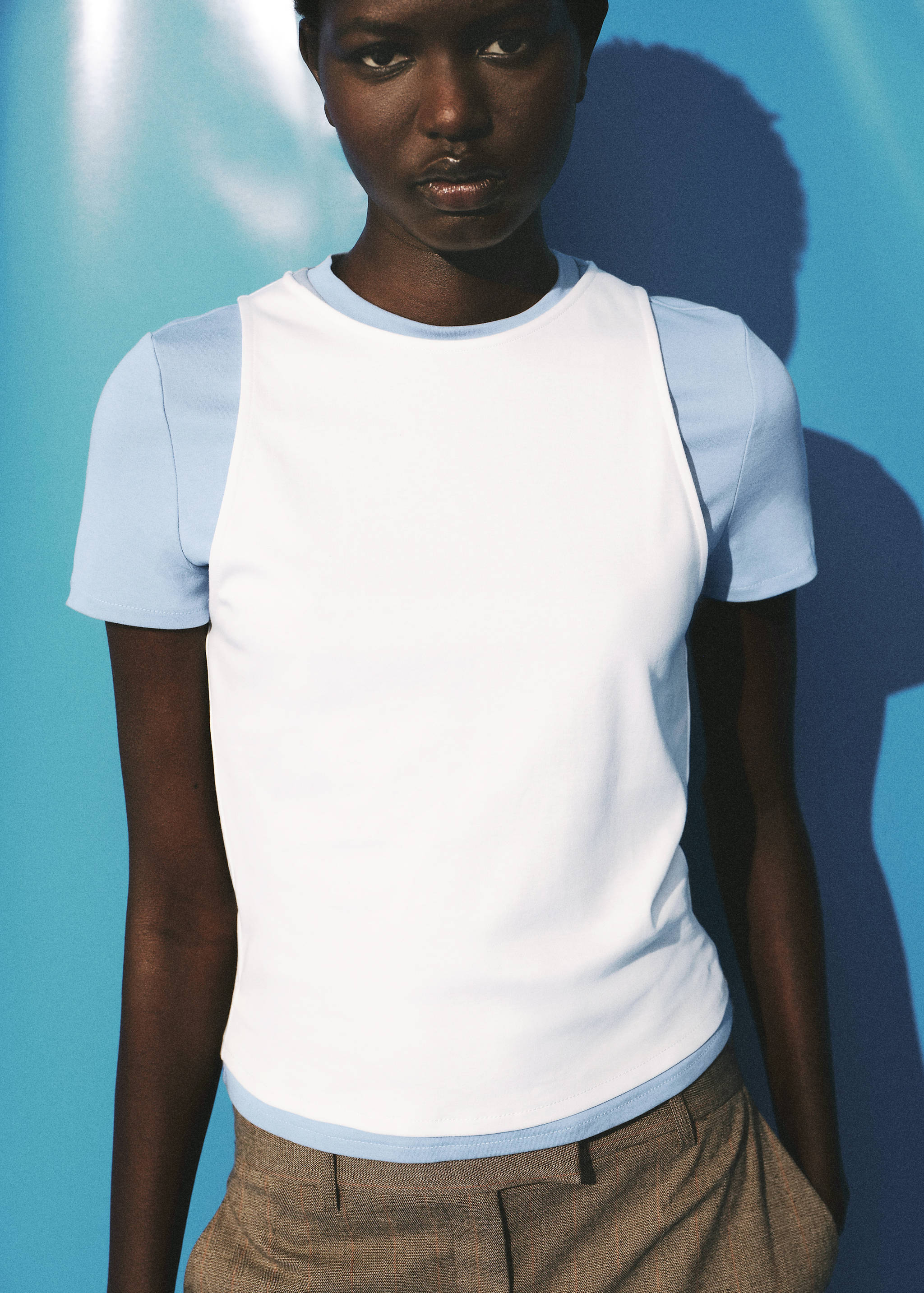 Double cotton t-shirt - Medium plane