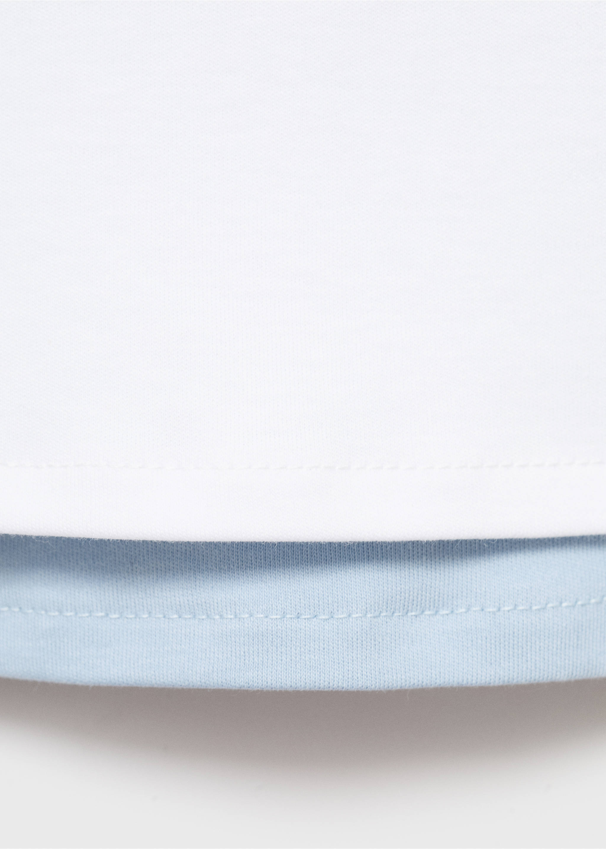 Double cotton t-shirt - Details of the article 0, Sky Blue. Ref: 17034145-00.